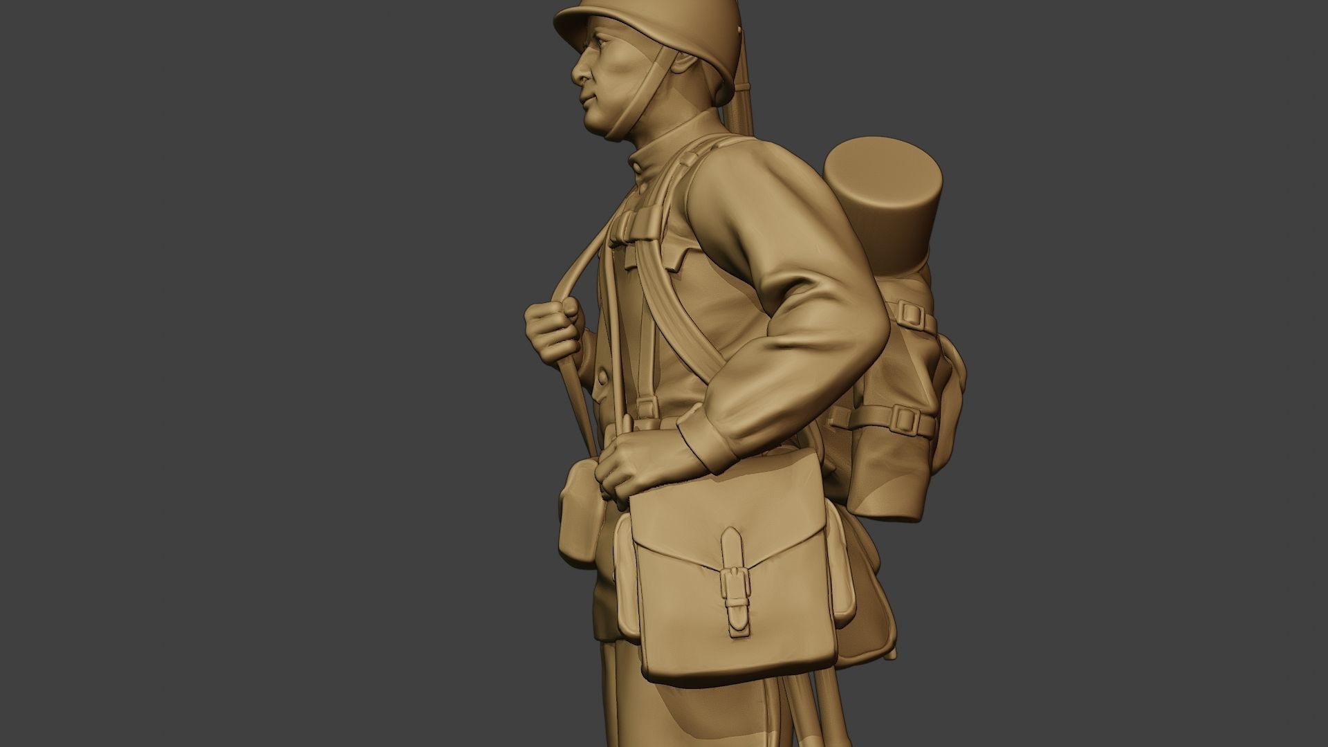 Russian soldier ww2 Walk2 R1 3D print model_17