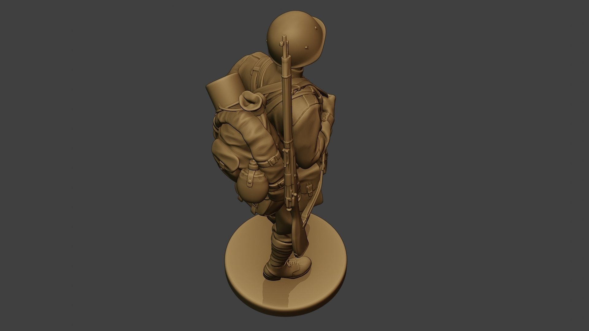 Russian soldier ww2 Walk2 R1 3D print model_22