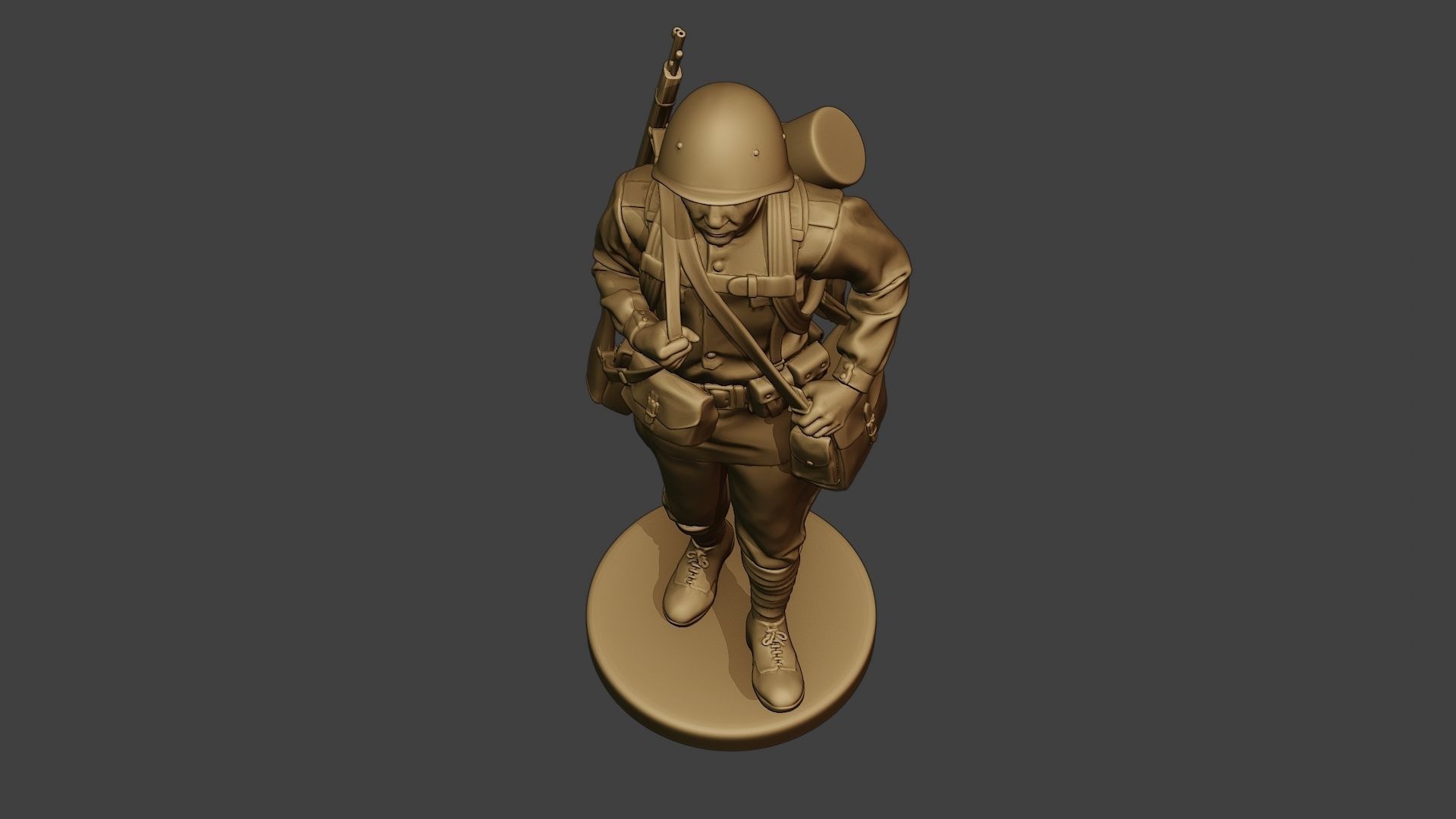 Russian soldier ww2 Walk2 R1 3D print model_14