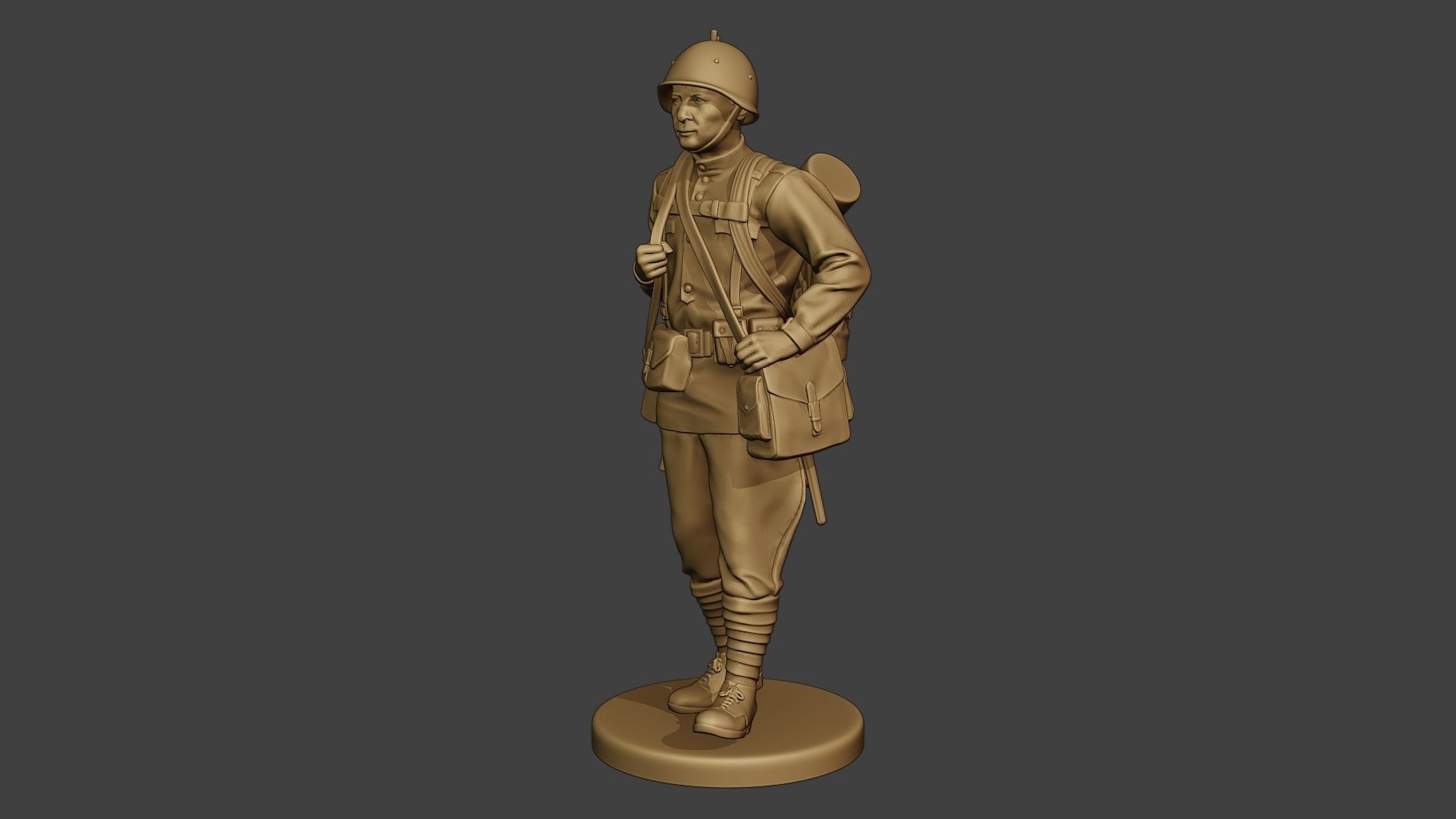 Russian soldier ww2 Walk2 R1 3D print model_2