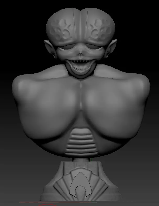 yokai ningen bemu monster version bust 3D print model_0