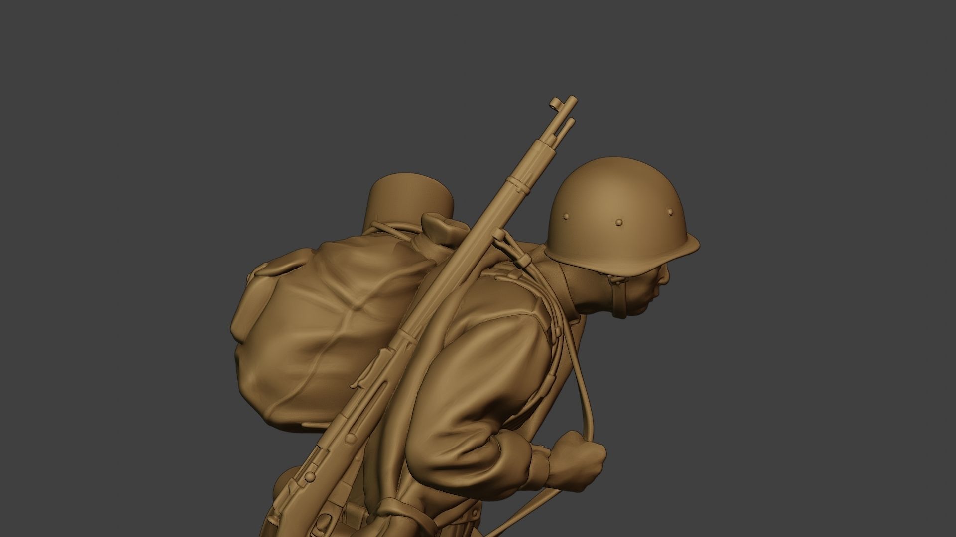 Russian soldier ww2 Walk4 R1 3D print model_20