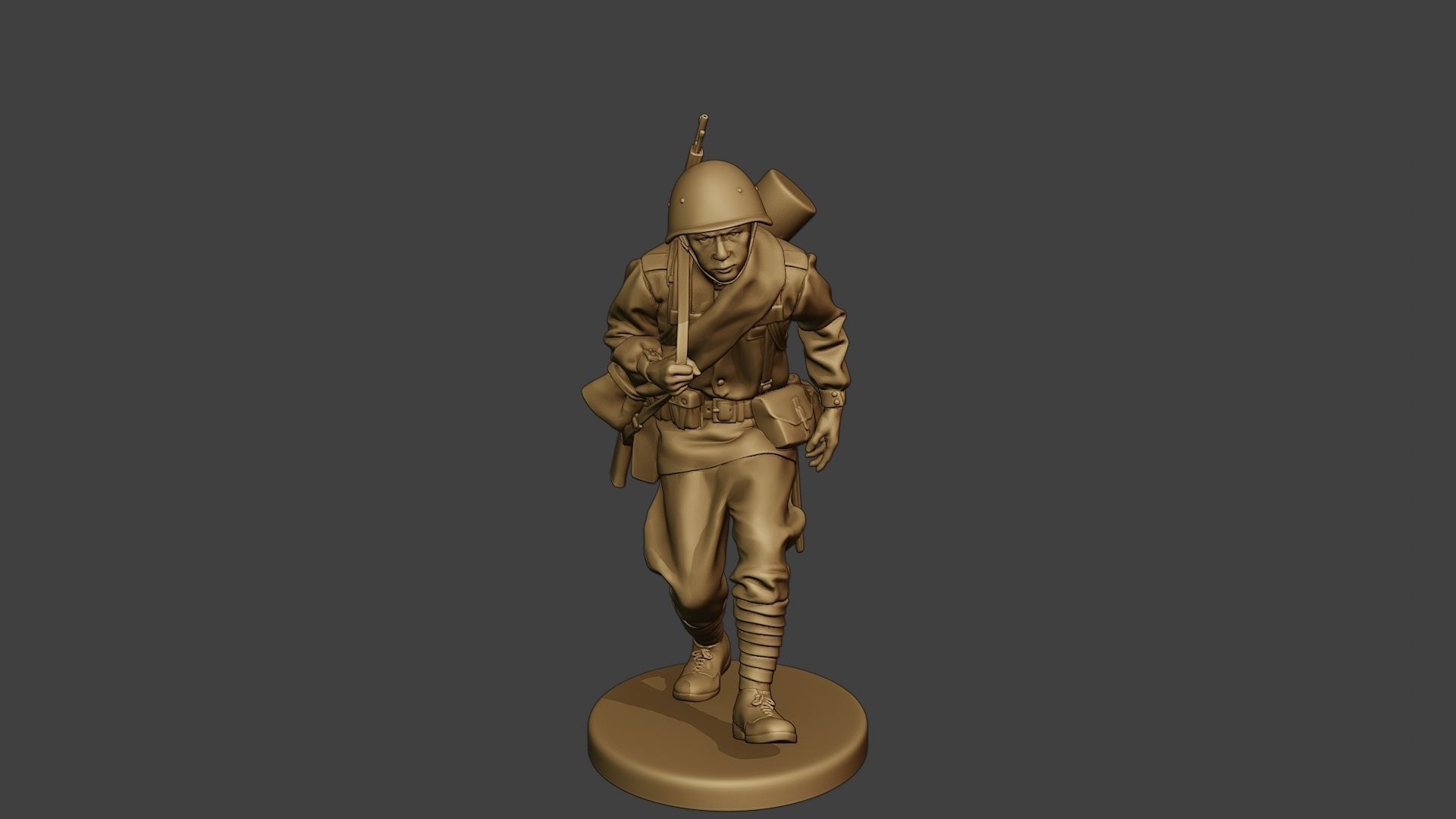 Russian soldier ww2 Walk4 R1 3D print model_11