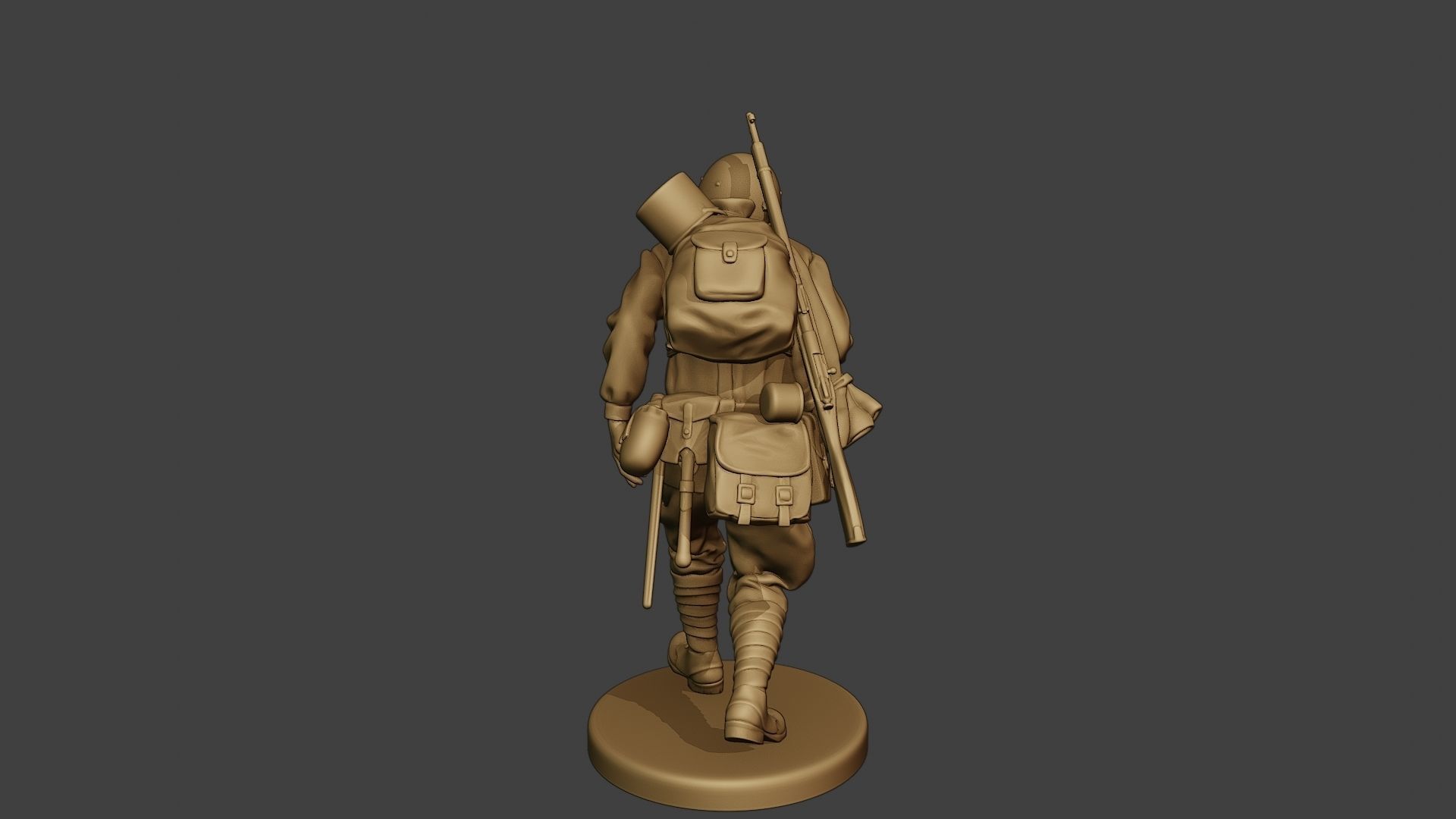 Russian soldier ww2 Walk4 R1 3D print model_6