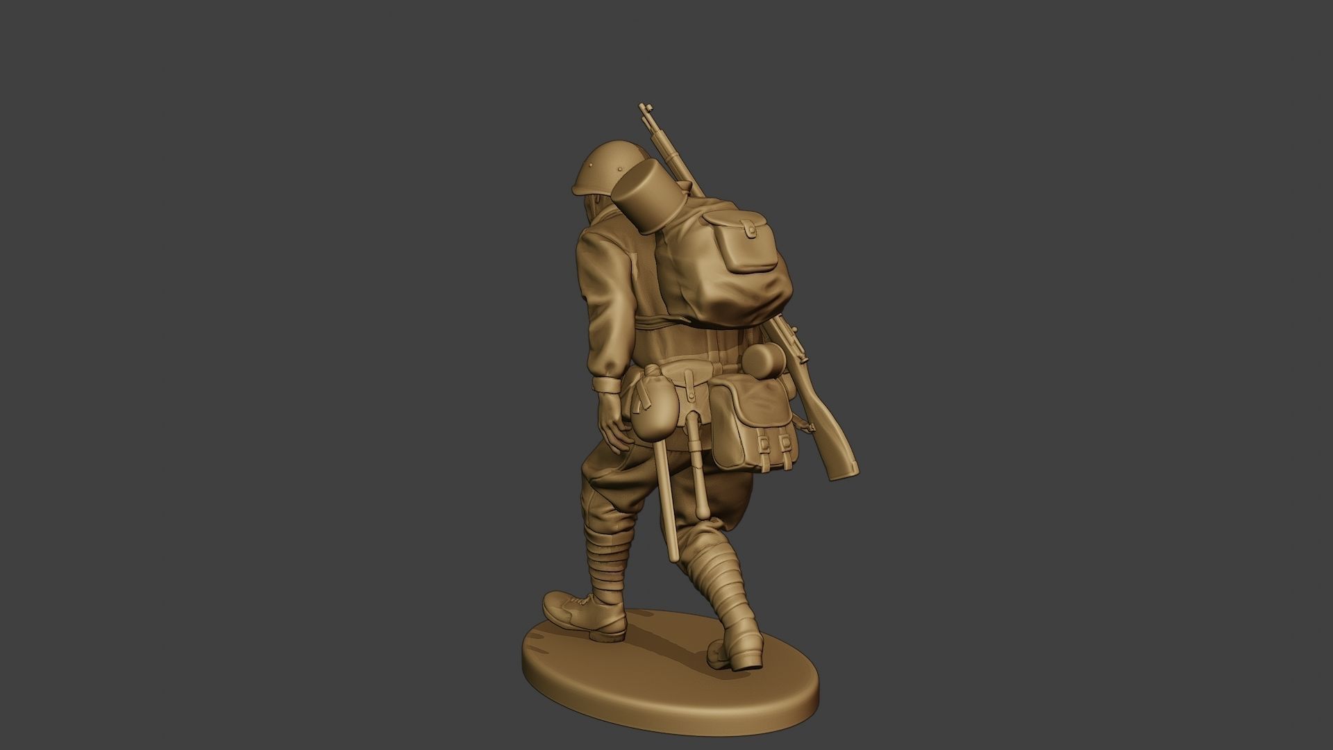 Russian soldier ww2 Walk4 R1 3D print model_5