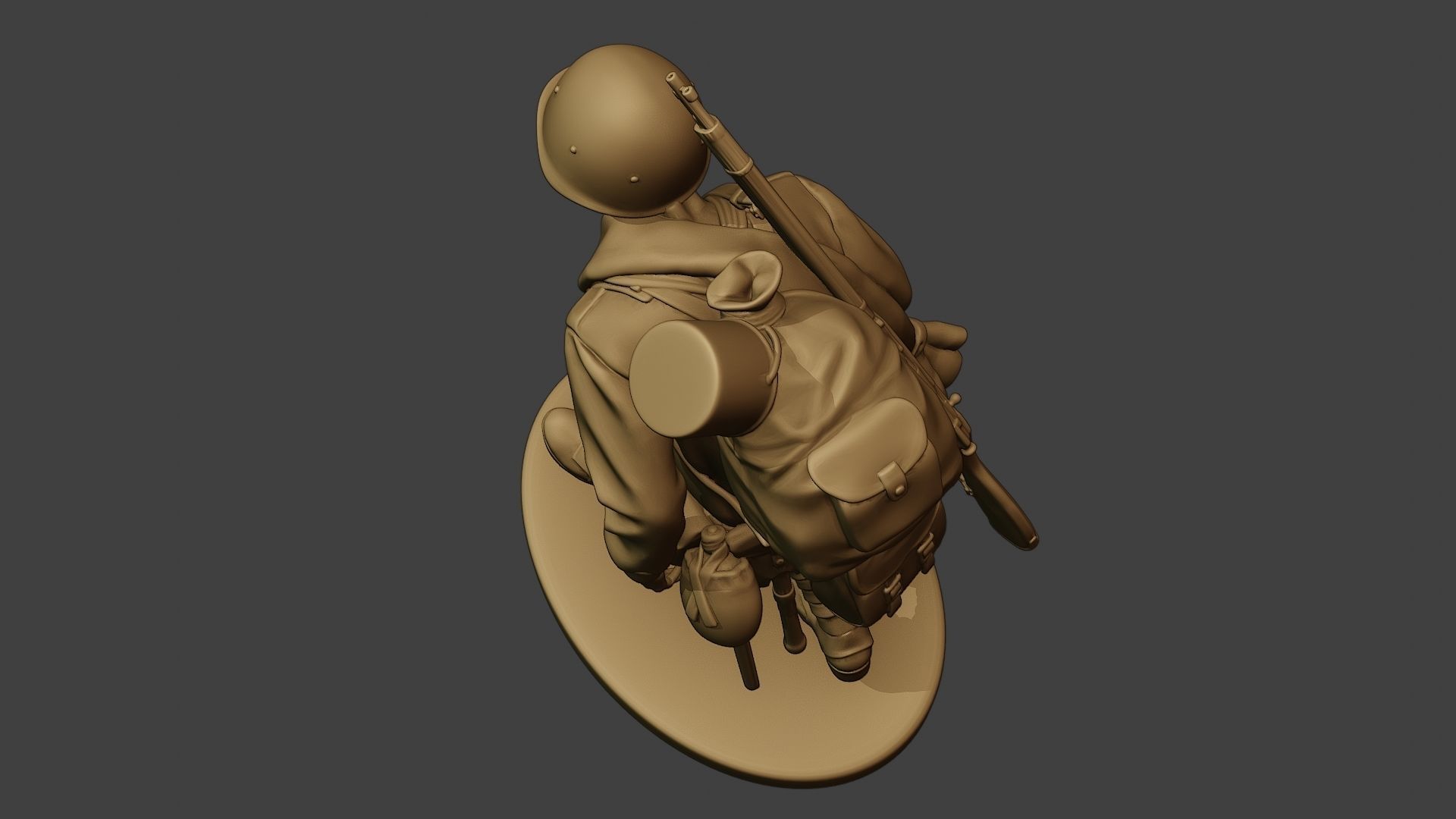 Russian soldier ww2 Walk4 R1 3D print model_16