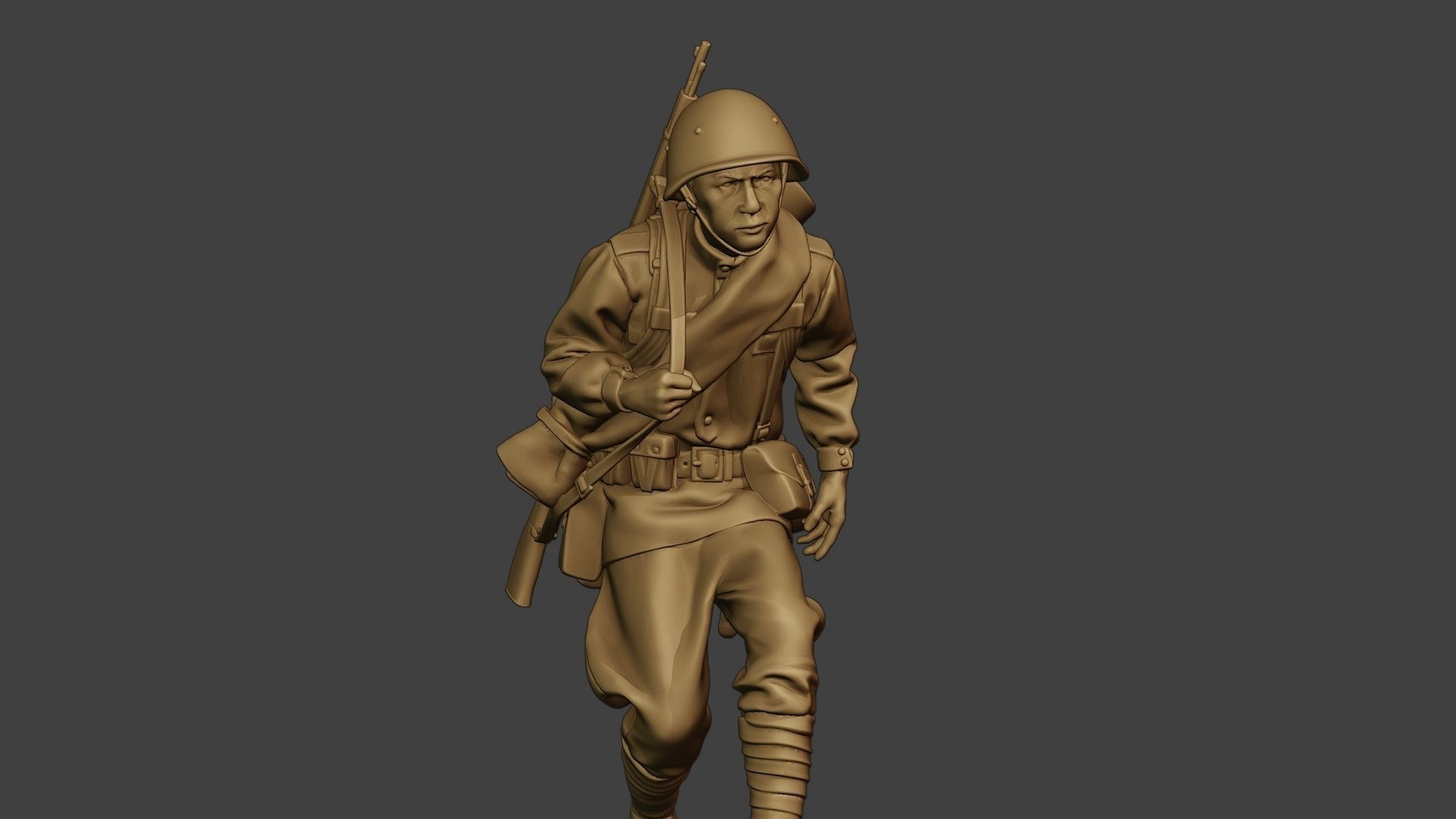Russian soldier ww2 Walk4 R1 3D print model_28