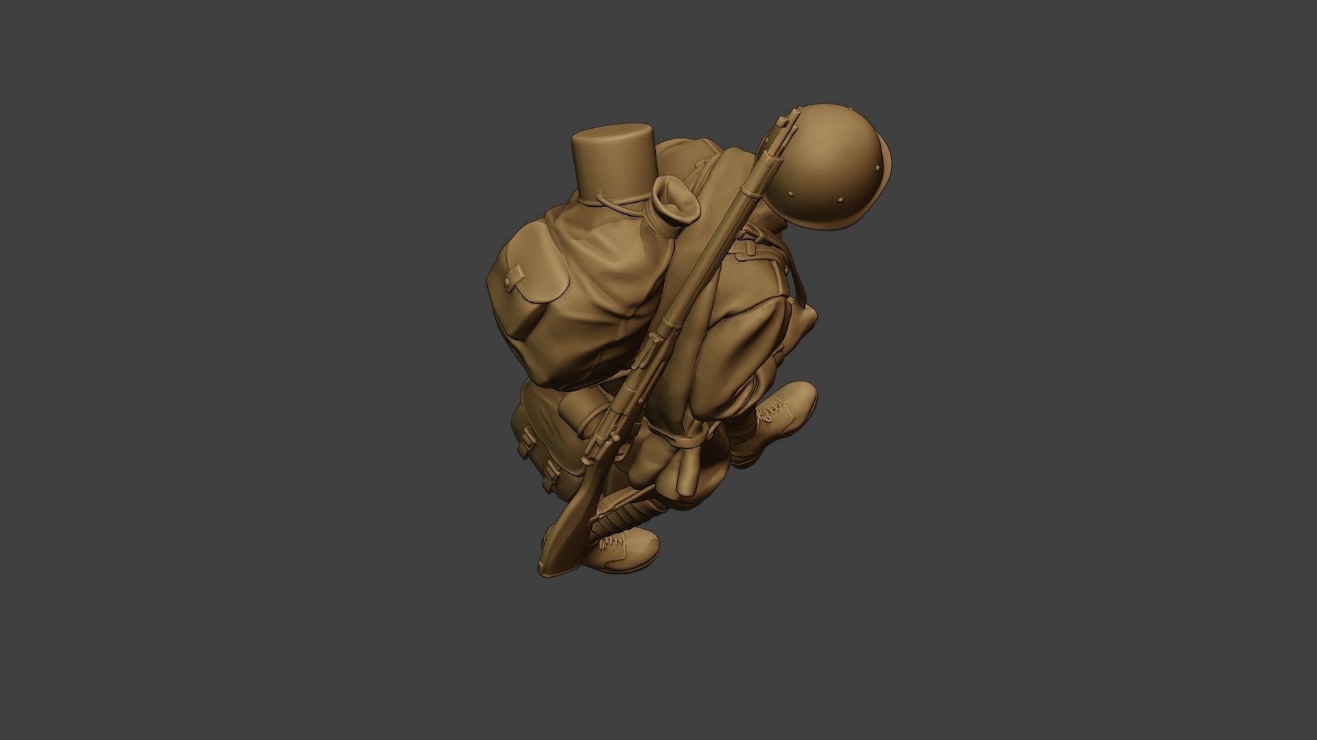 Russian soldier ww2 Walk4 R1 3D print model_23