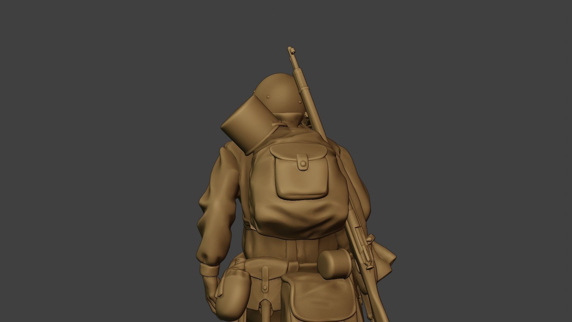 Russian soldier ww2 Walk4 R1 3D print model_21