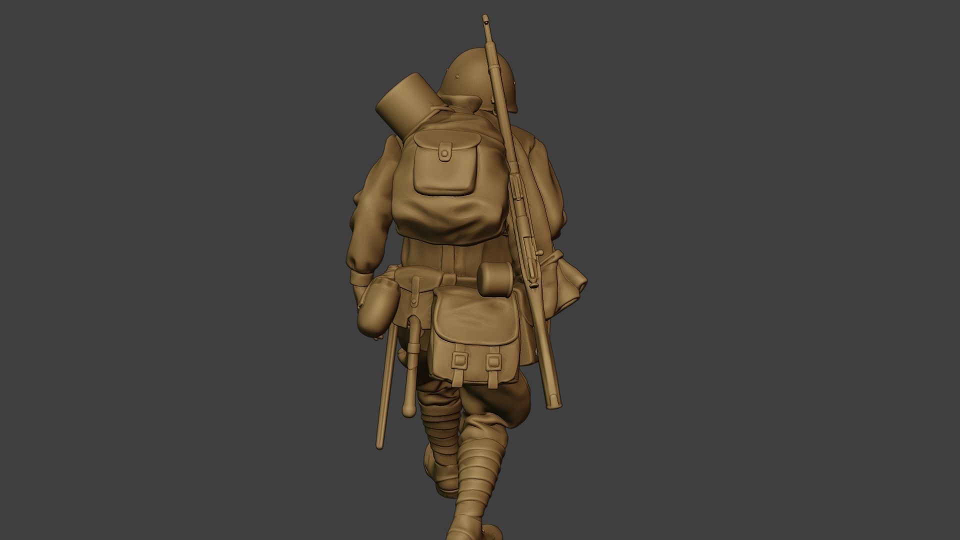 Russian soldier ww2 Walk4 R1 3D print model_25