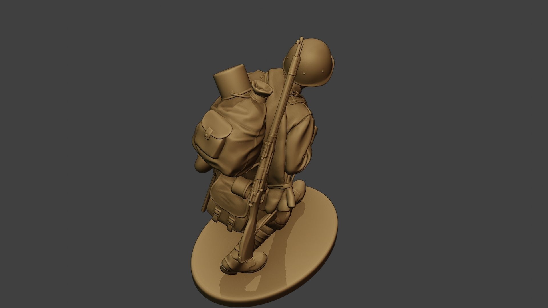 Russian soldier ww2 Walk4 R1 3D print model_22