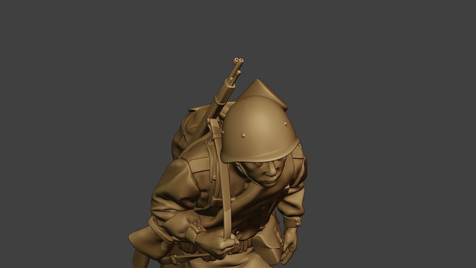 Russian soldier ww2 Walk4 R1 3D print model_19