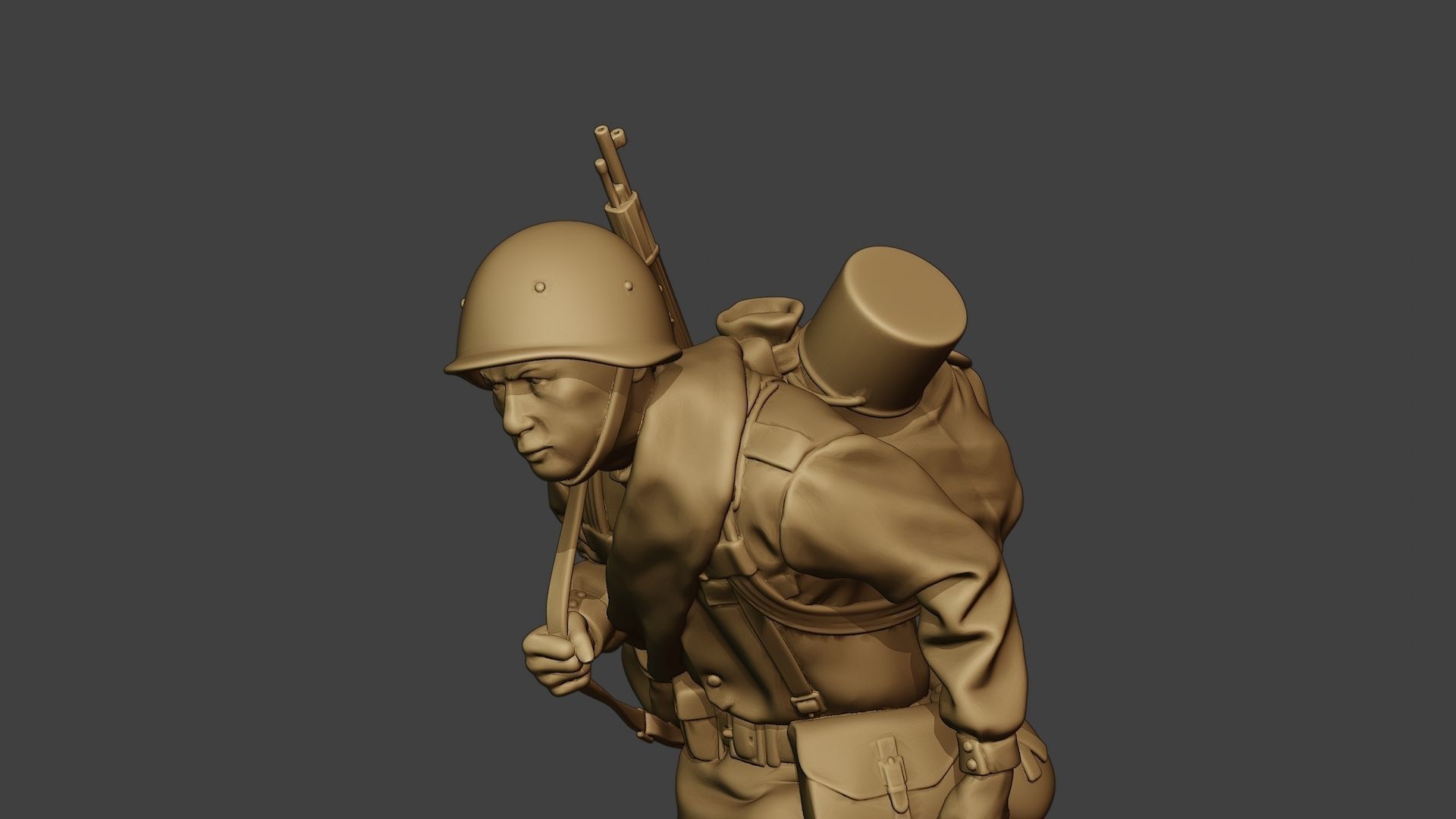 Russian soldier ww2 Walk4 R1 3D print model_18