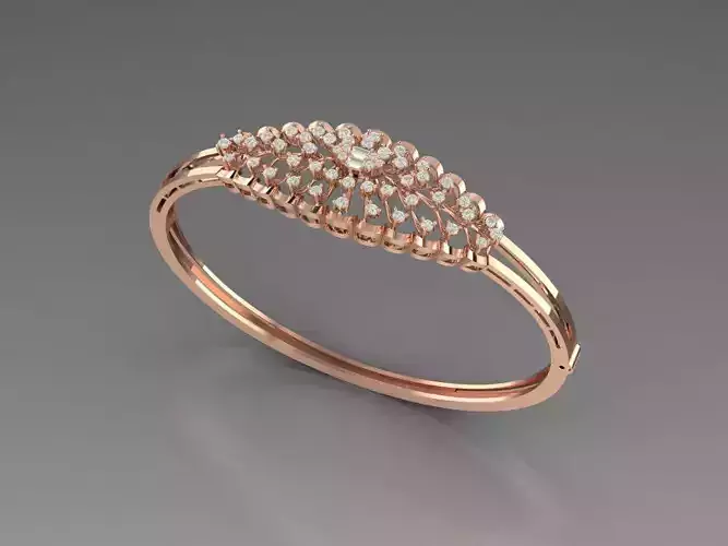 BRACELETS rose gold bangle ring with diamonds