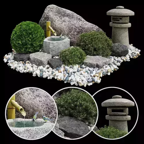 Rock garden Tsukubai