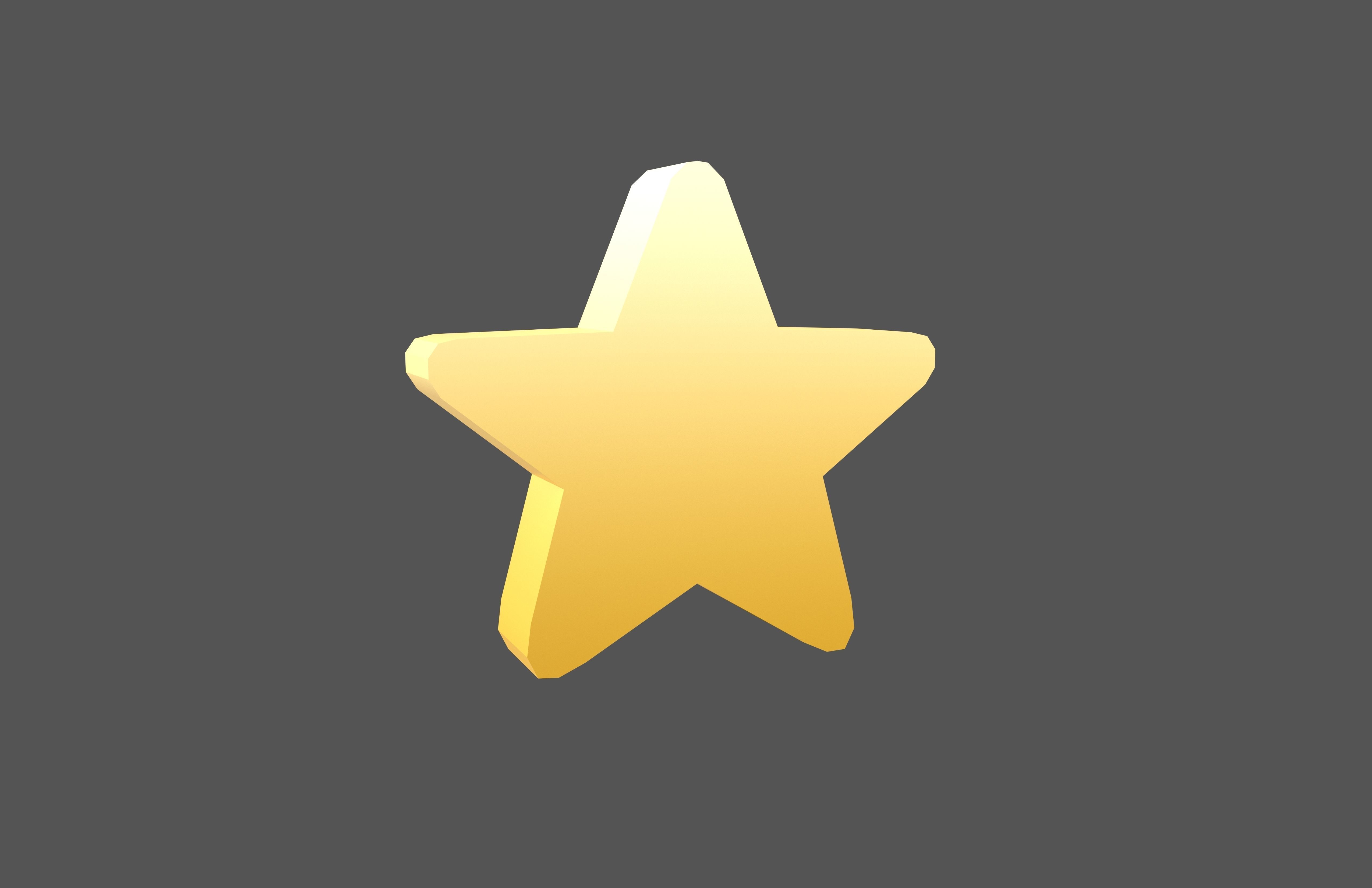 Star Emoji v1 001 Low-poly 3D model_1