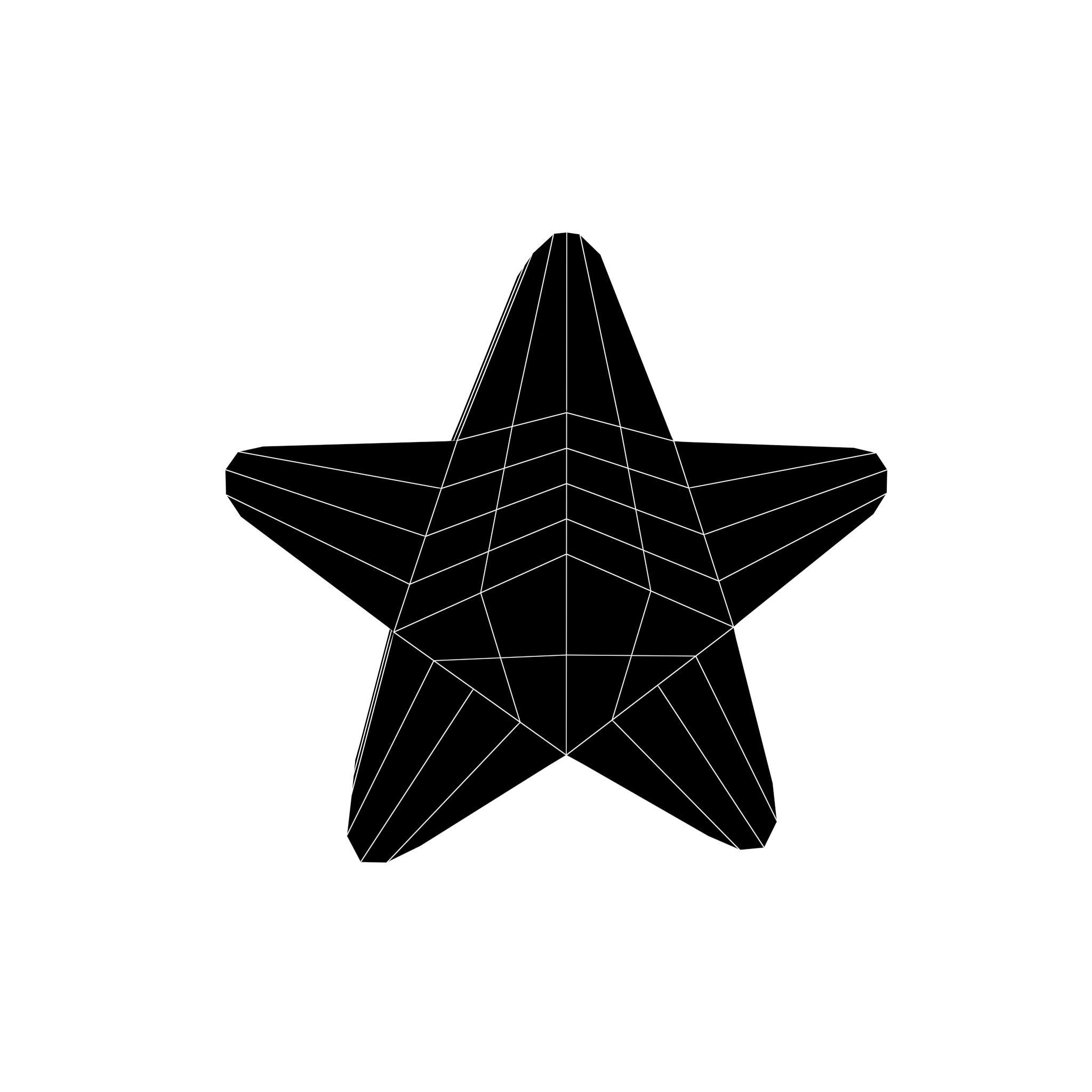 Star Emoji v1 001 Low-poly 3D model_4