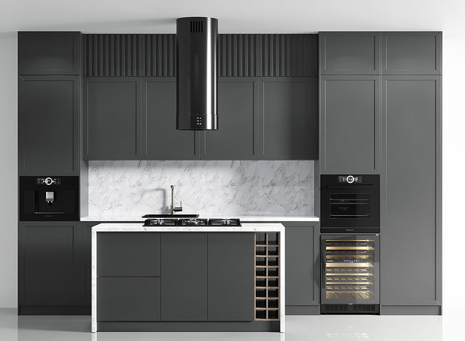 Kitchen Appliance Bosch Kitchen No 16 Low-poly 3D model