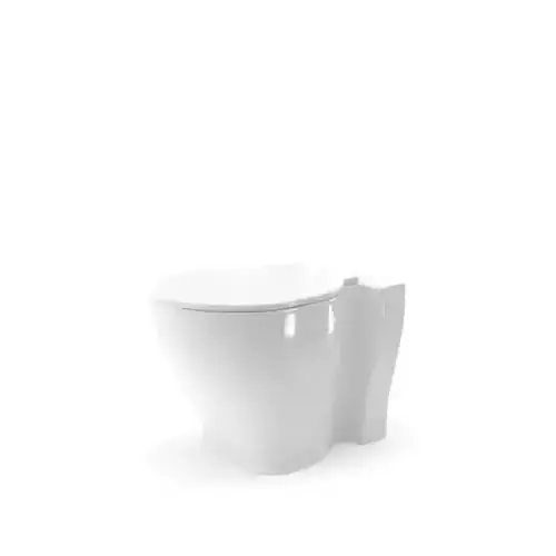White Toilet Bowl 3D model