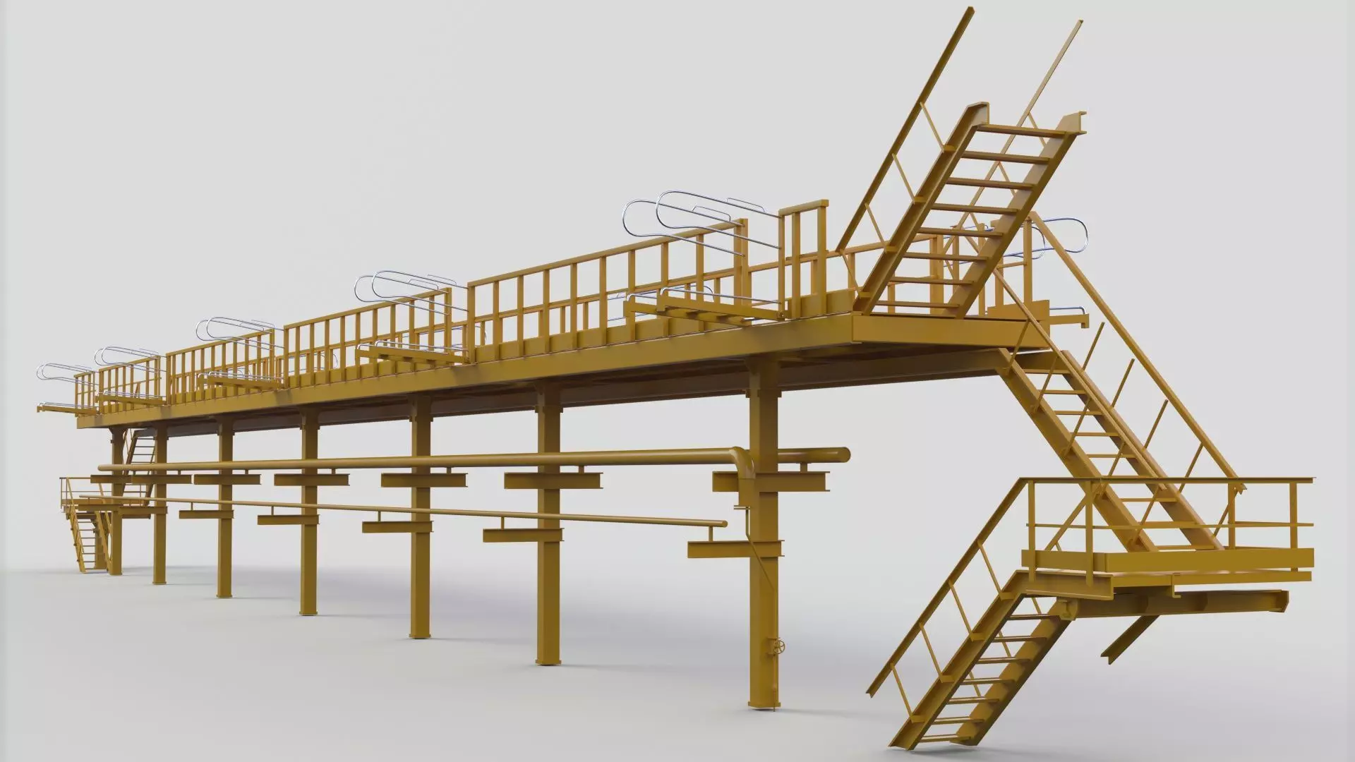 Staircase conveyor belt 3D model_0
