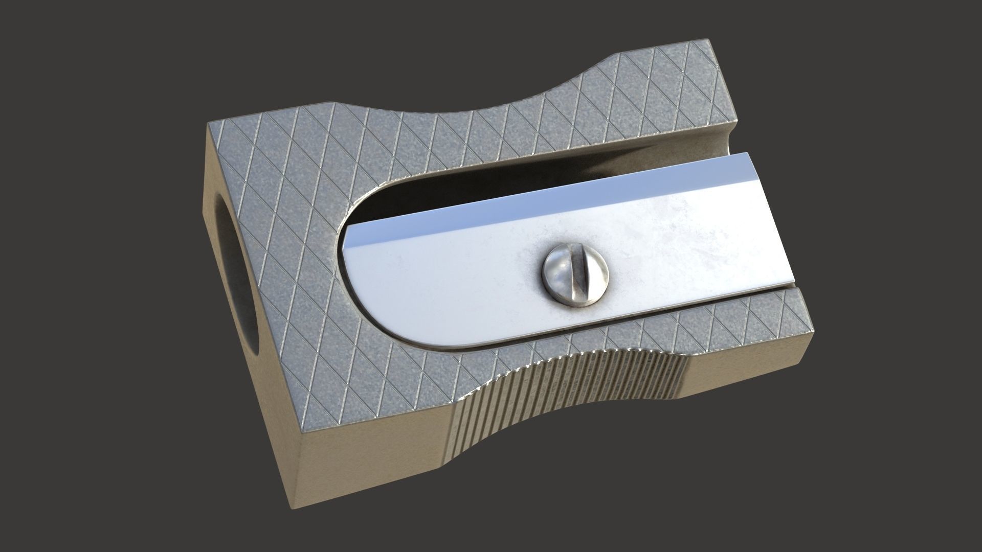 Classic pencil sharpener 3D model_4