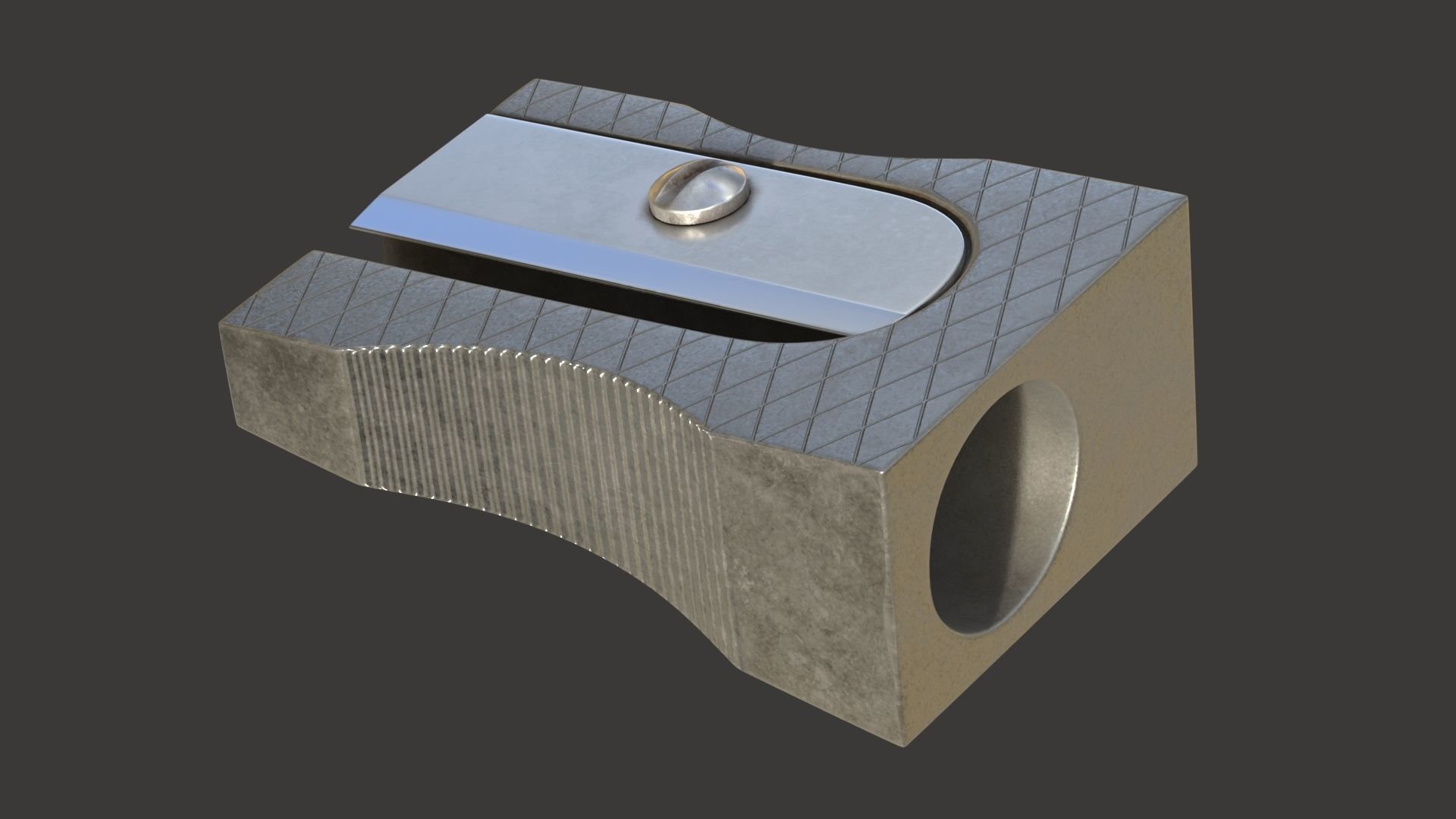 Classic pencil sharpener 3D model_1