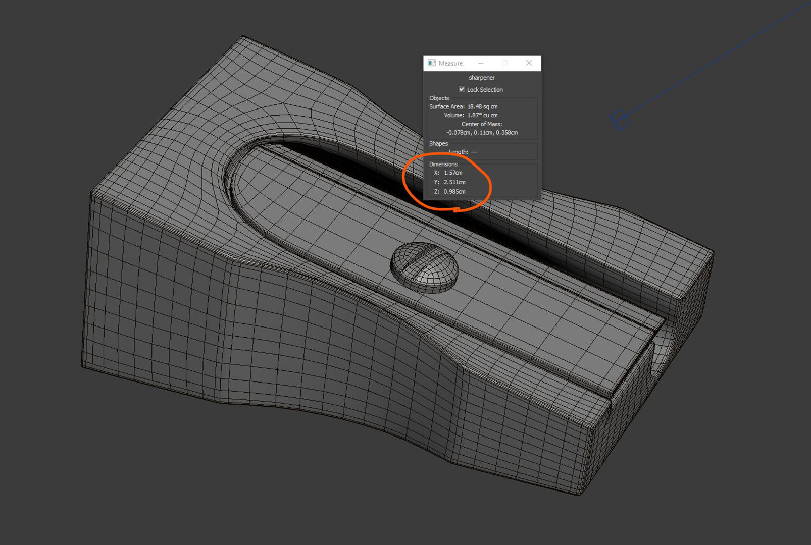 Classic pencil sharpener 3D model_9