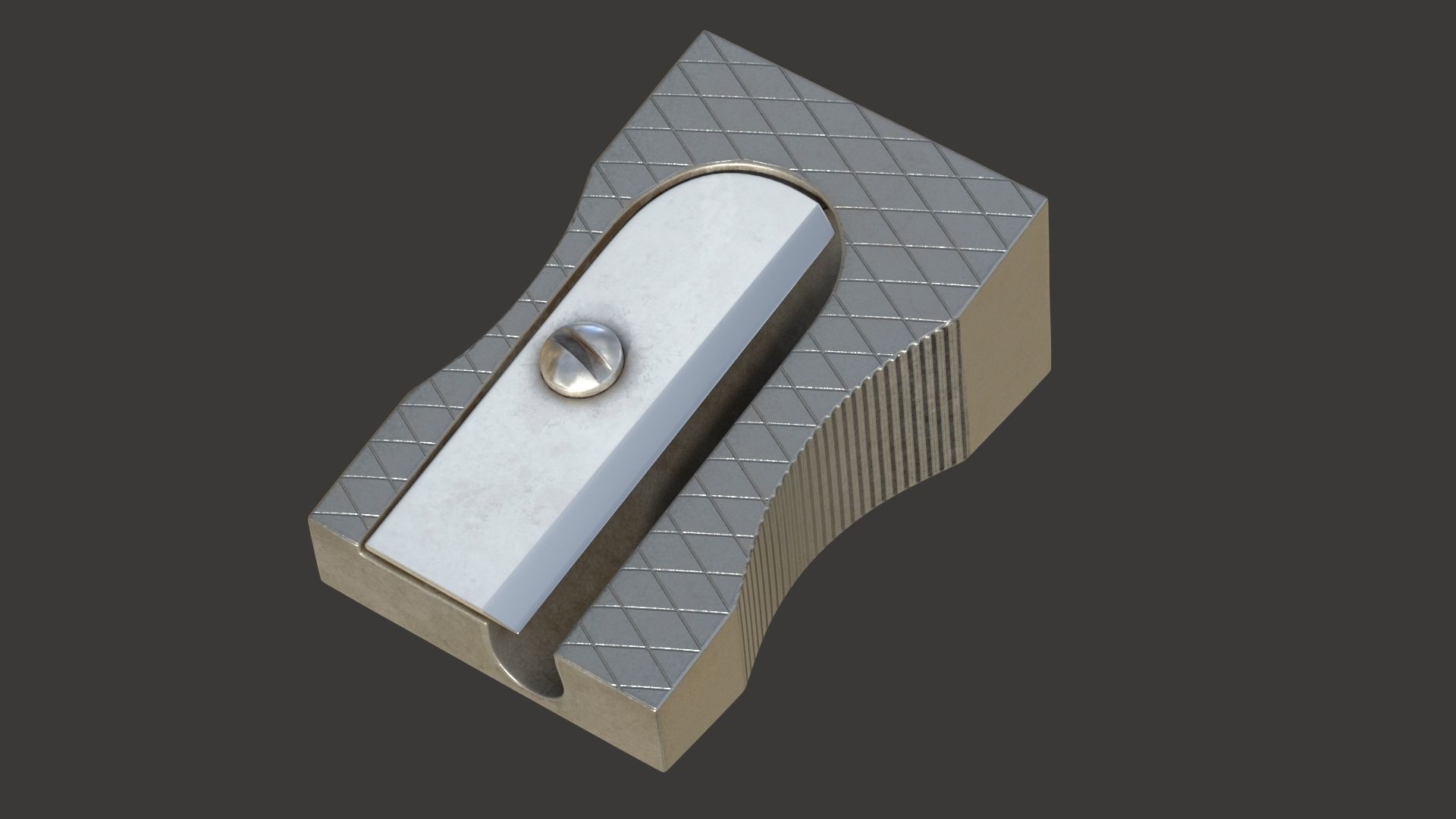 Classic pencil sharpener 3D model_2