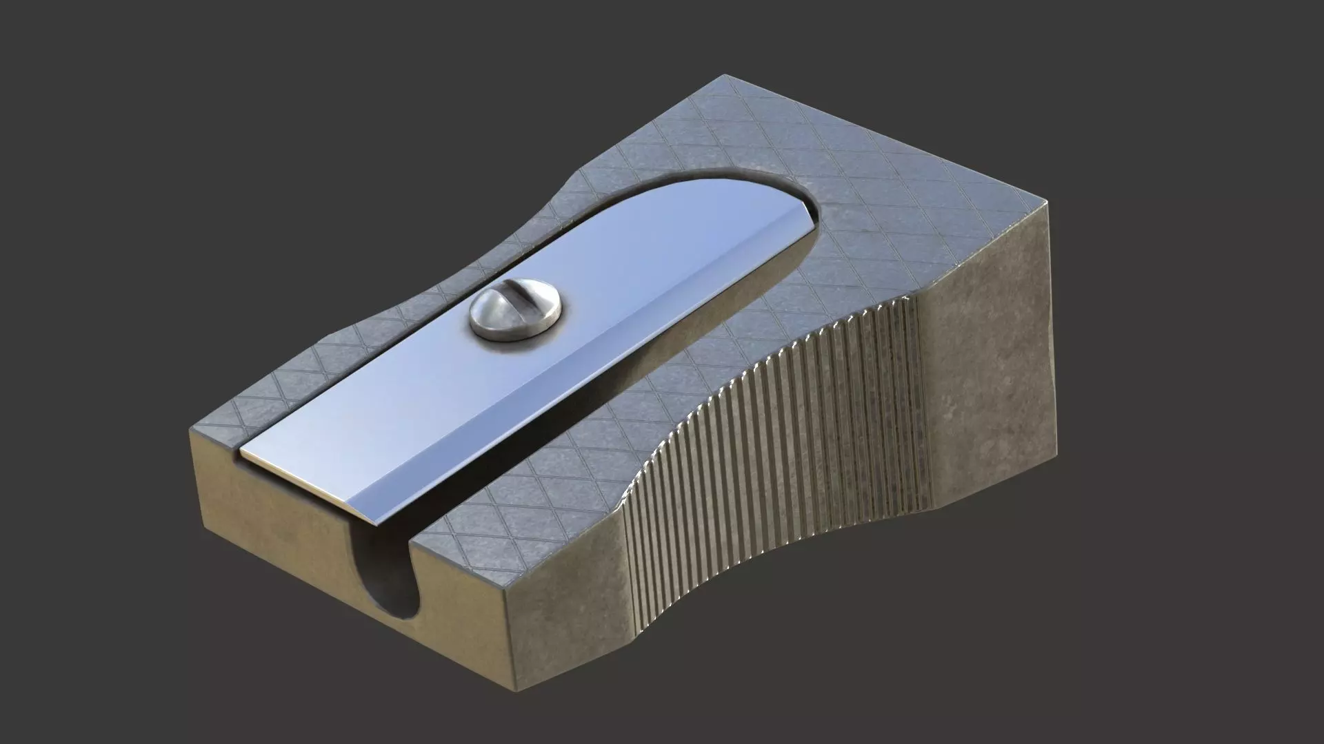 Classic pencil sharpener 3D model_0