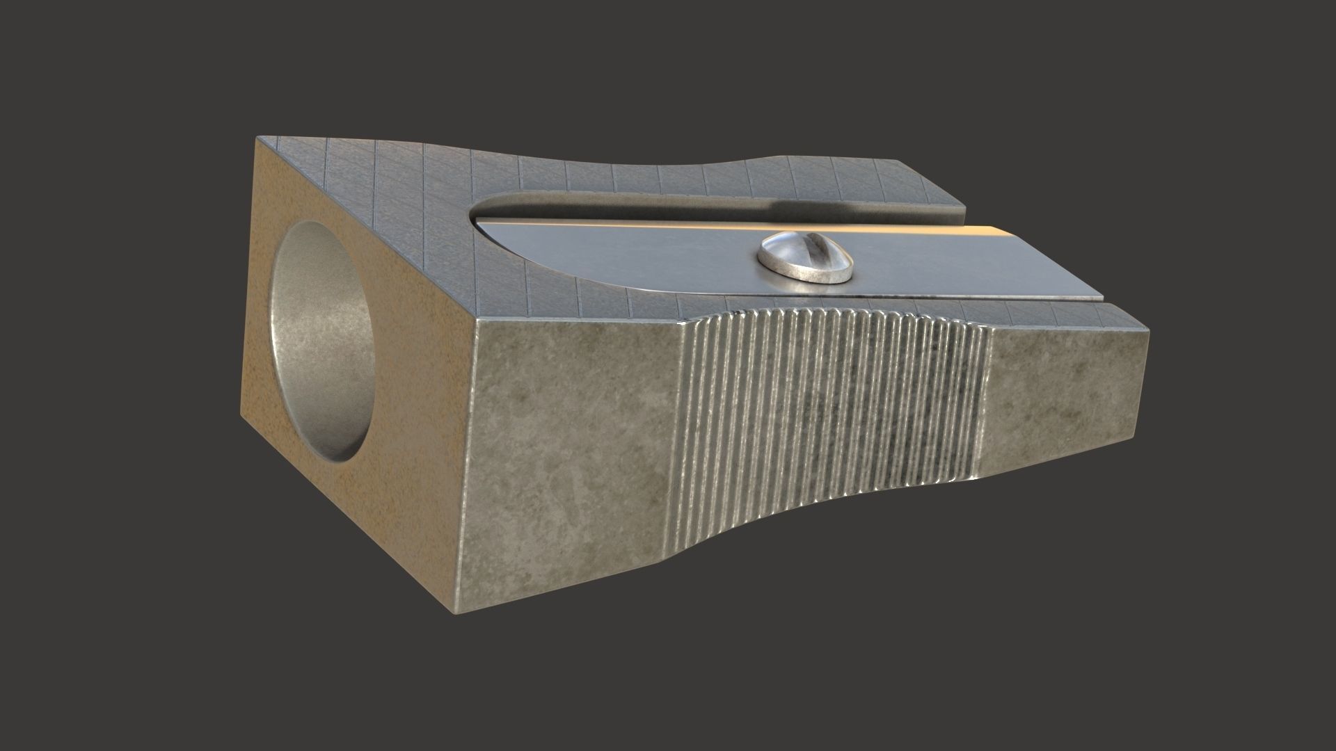 Classic pencil sharpener 3D model_3