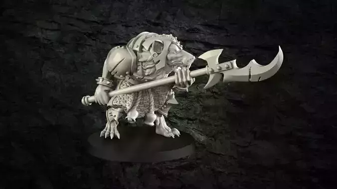 Halberdier rat Free 3D print model