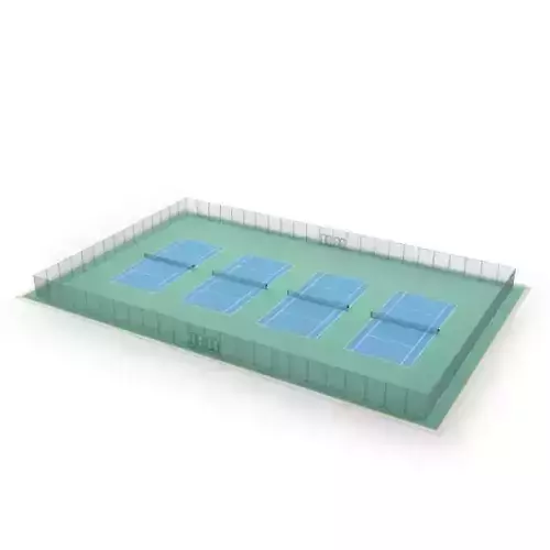 Set Of Tennis Courts 3D model