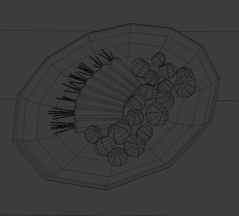 Christmas dinner Low-poly 3D model_6