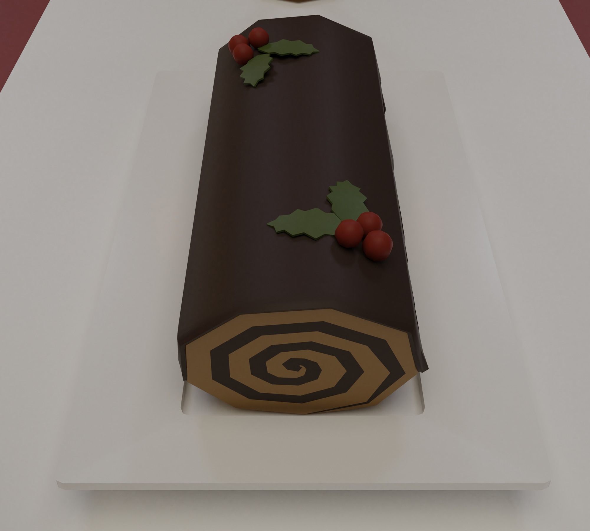 Christmas dinner Low-poly 3D model_11