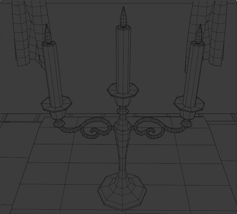 Christmas dinner Low-poly 3D model_14