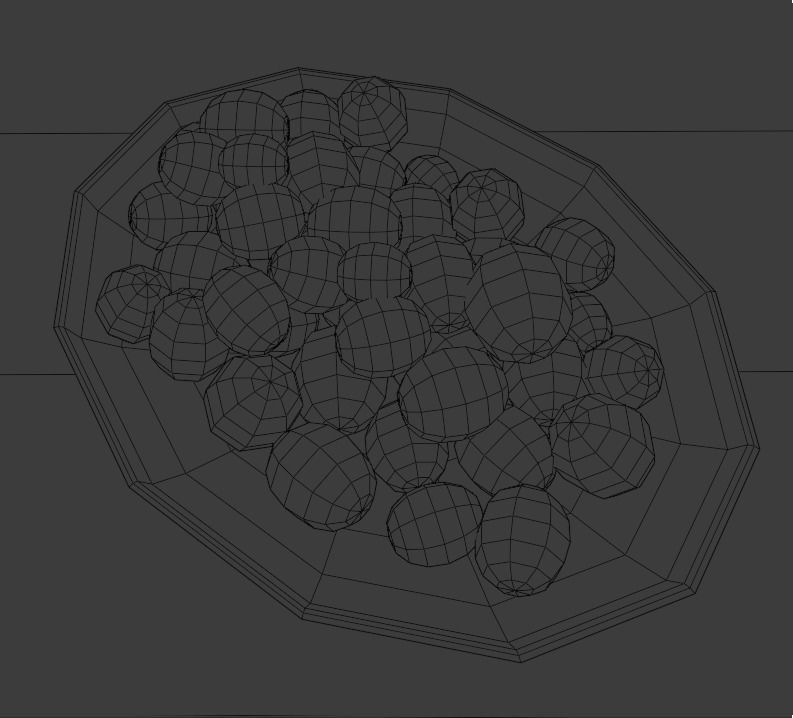 Christmas dinner Low-poly 3D model_8