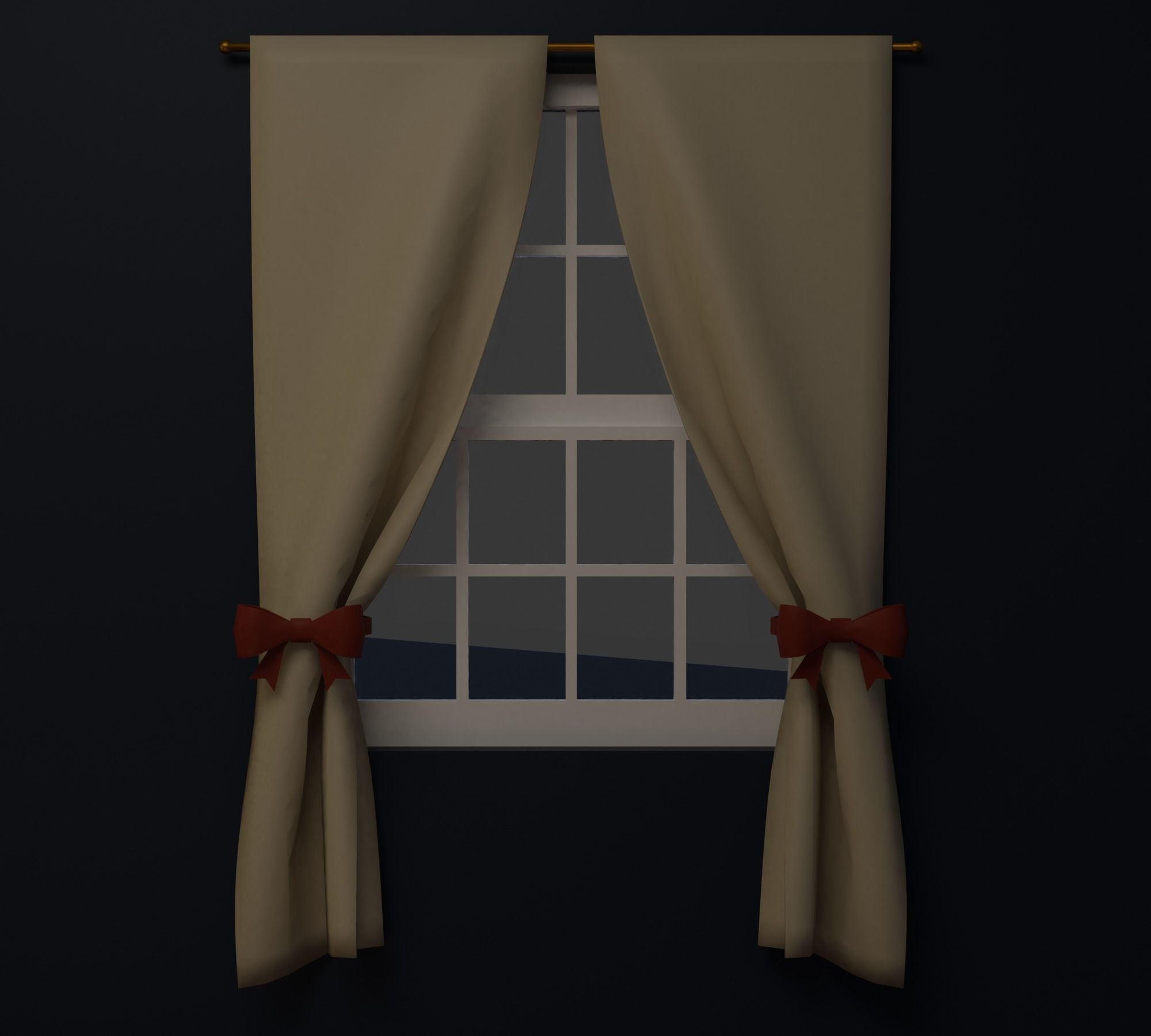 Christmas dinner Low-poly 3D model_25
