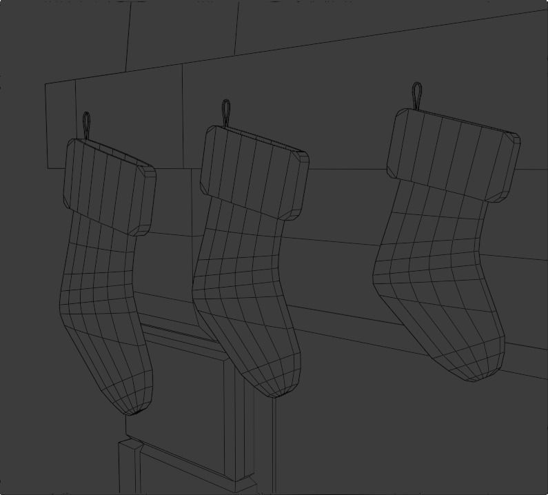 Christmas dinner Low-poly 3D model_18