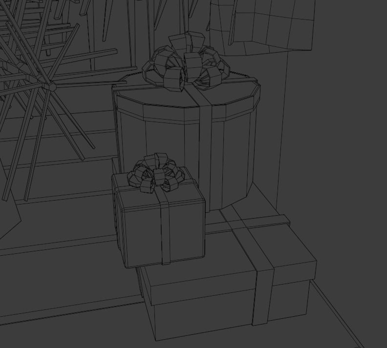 Christmas dinner Low-poly 3D model_24