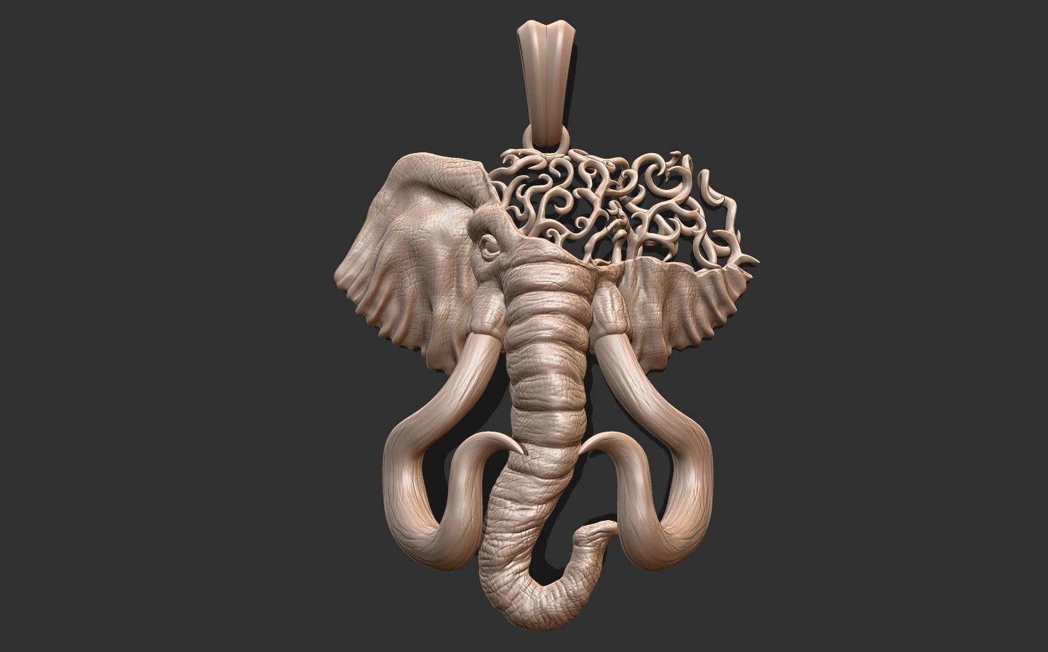 ELEPHANT HEAD 3D print model_6