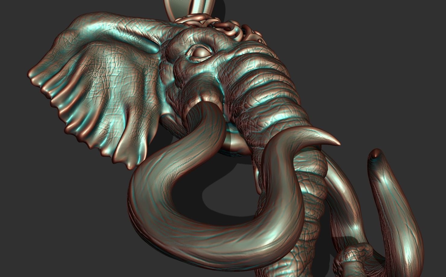 ELEPHANT HEAD 3D print model_4