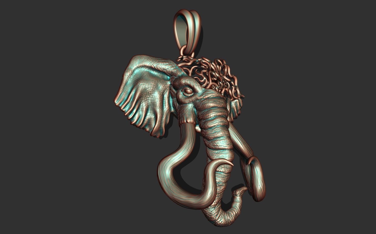 ELEPHANT HEAD 3D print model_2