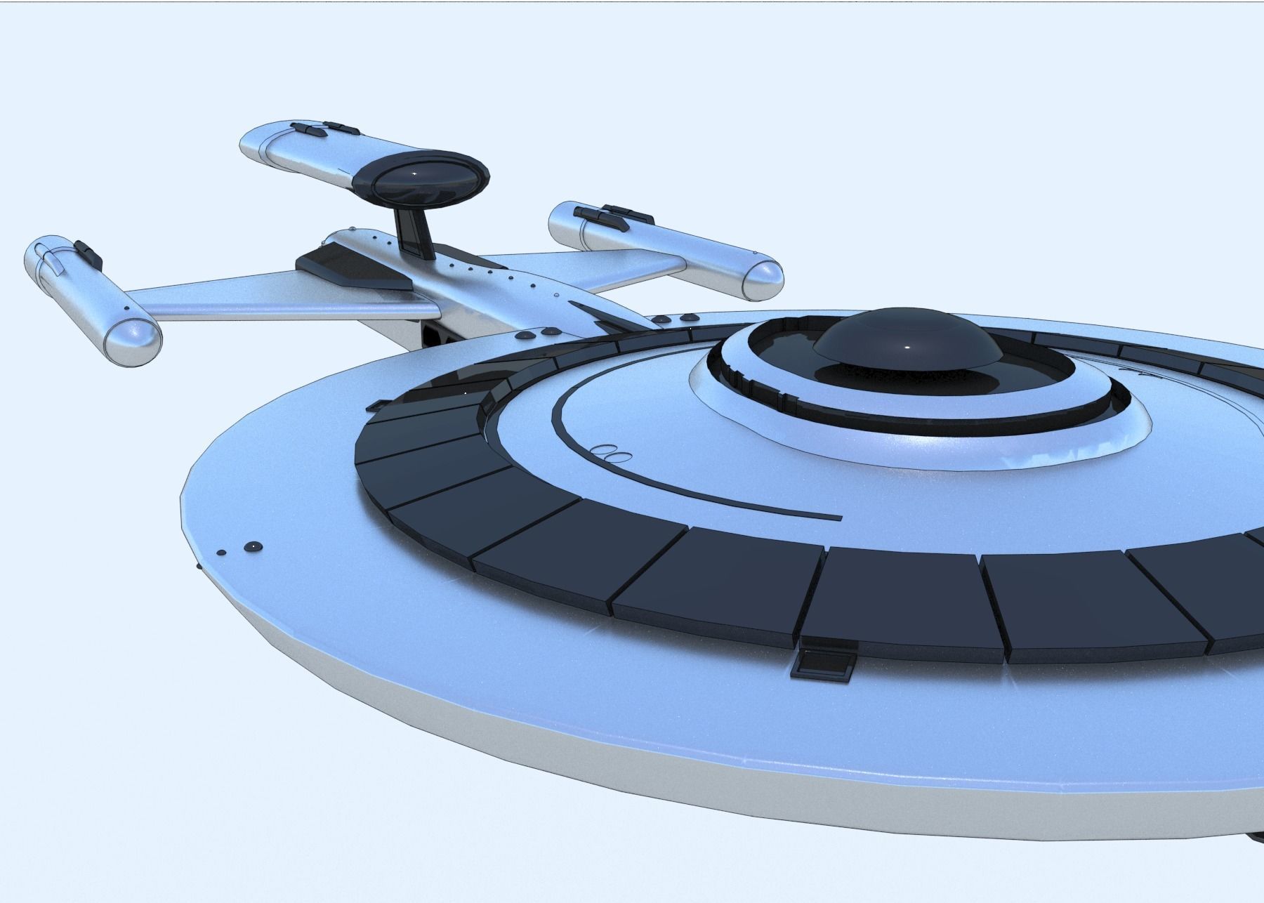 SciFi Spaceship StarTrek Inspired 3D model_3