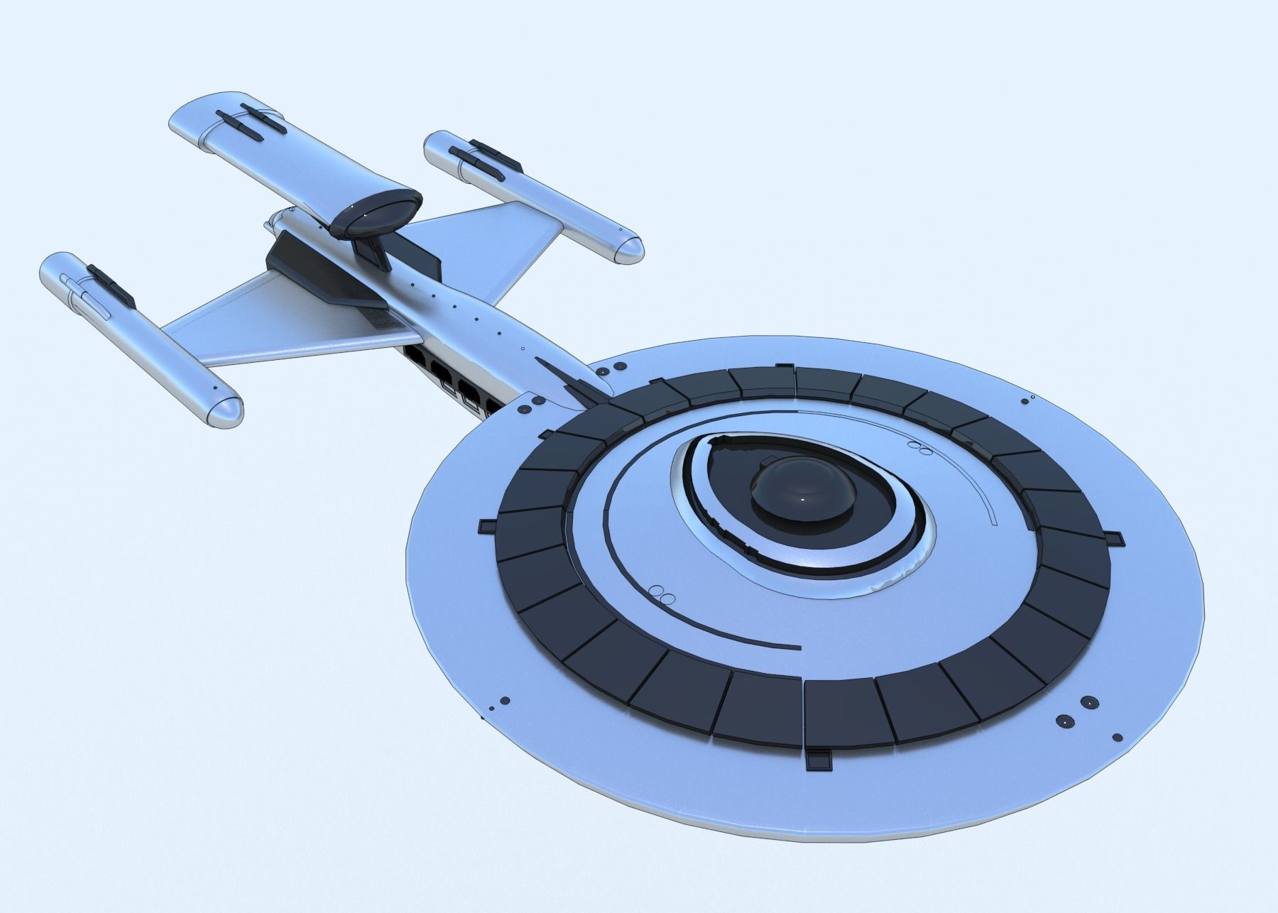 SciFi Spaceship StarTrek Inspired 3D model_1