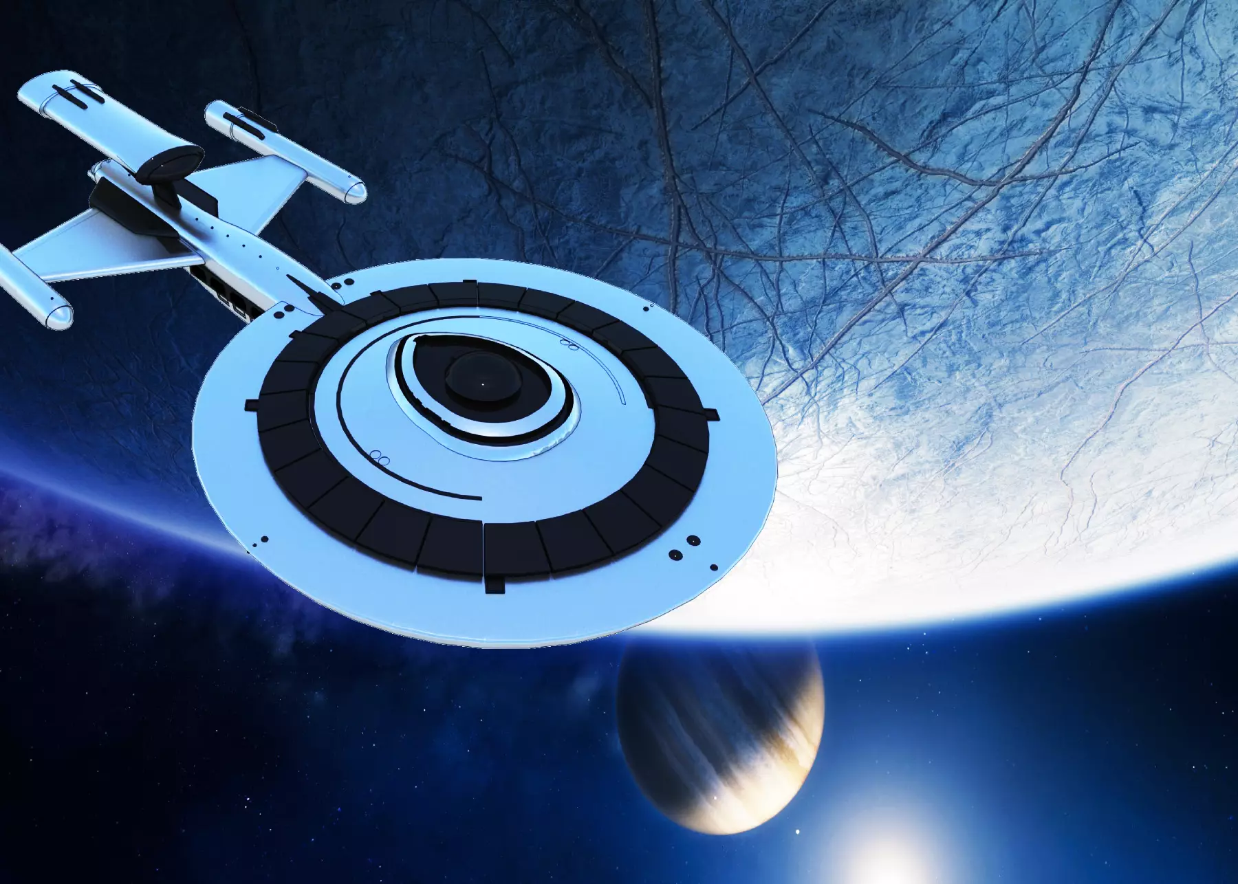 SciFi Spaceship StarTrek Inspired 3D model_0