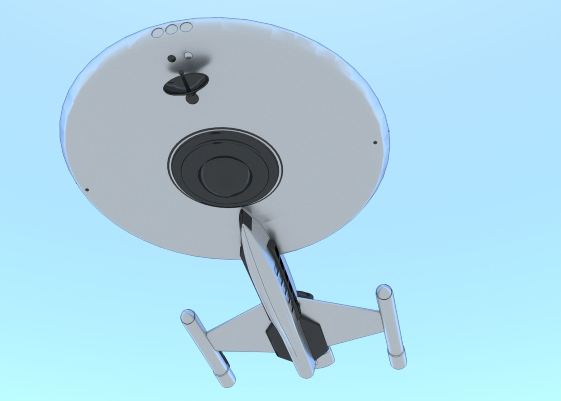 SciFi Spaceship StarTrek Inspired 3D model_8