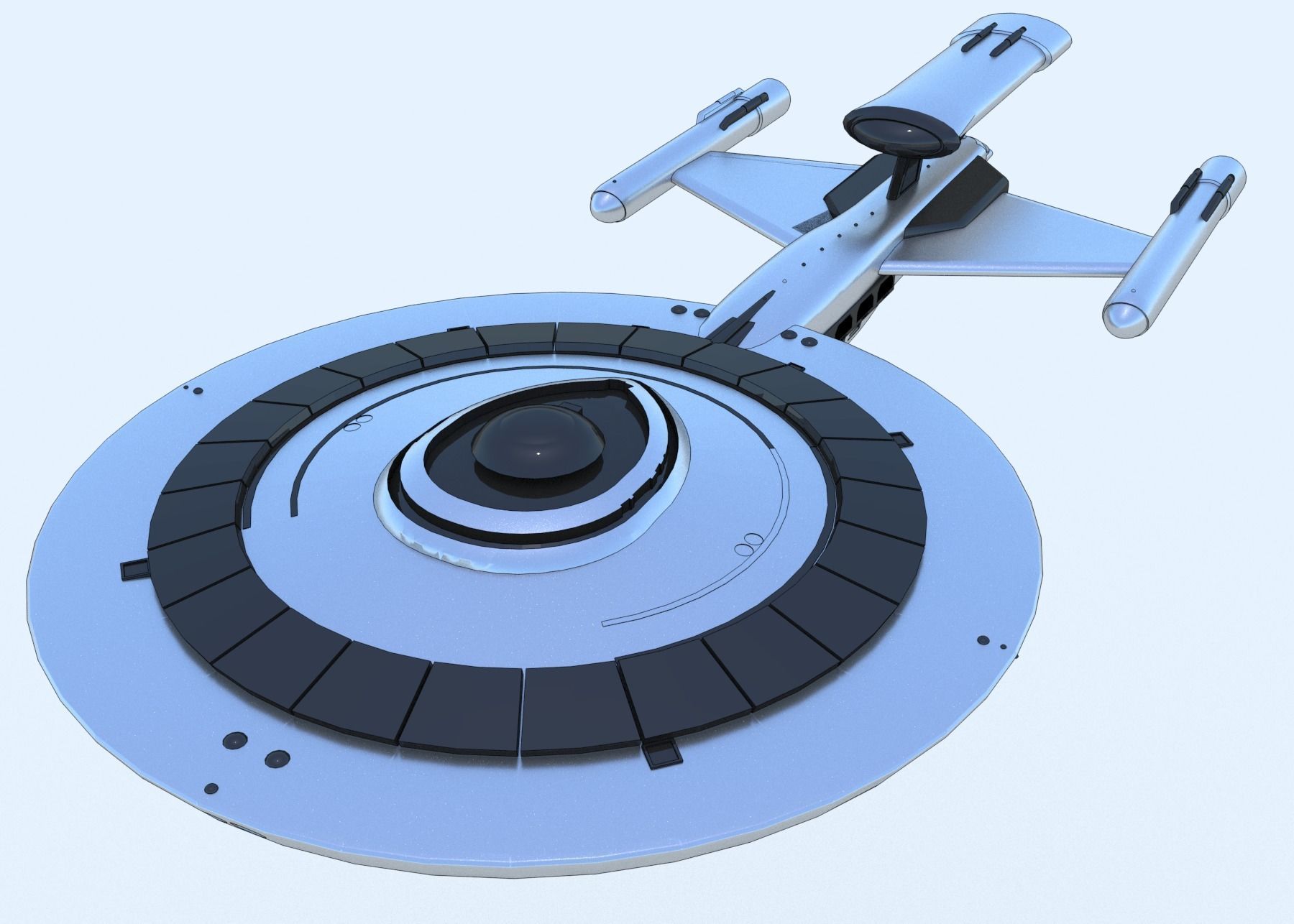 SciFi Spaceship StarTrek Inspired 3D model_5
