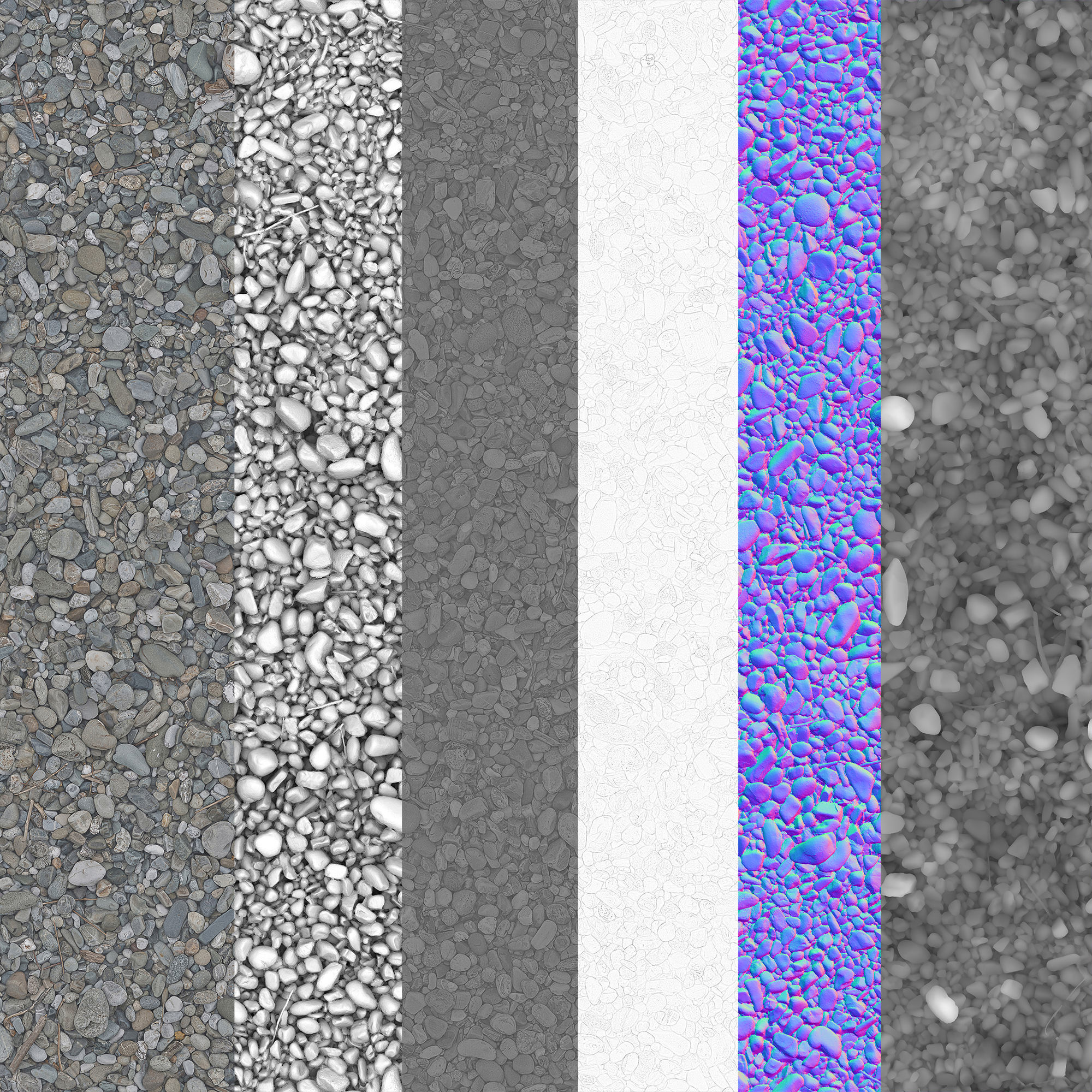 Pebbles ground HQ 3D model_9