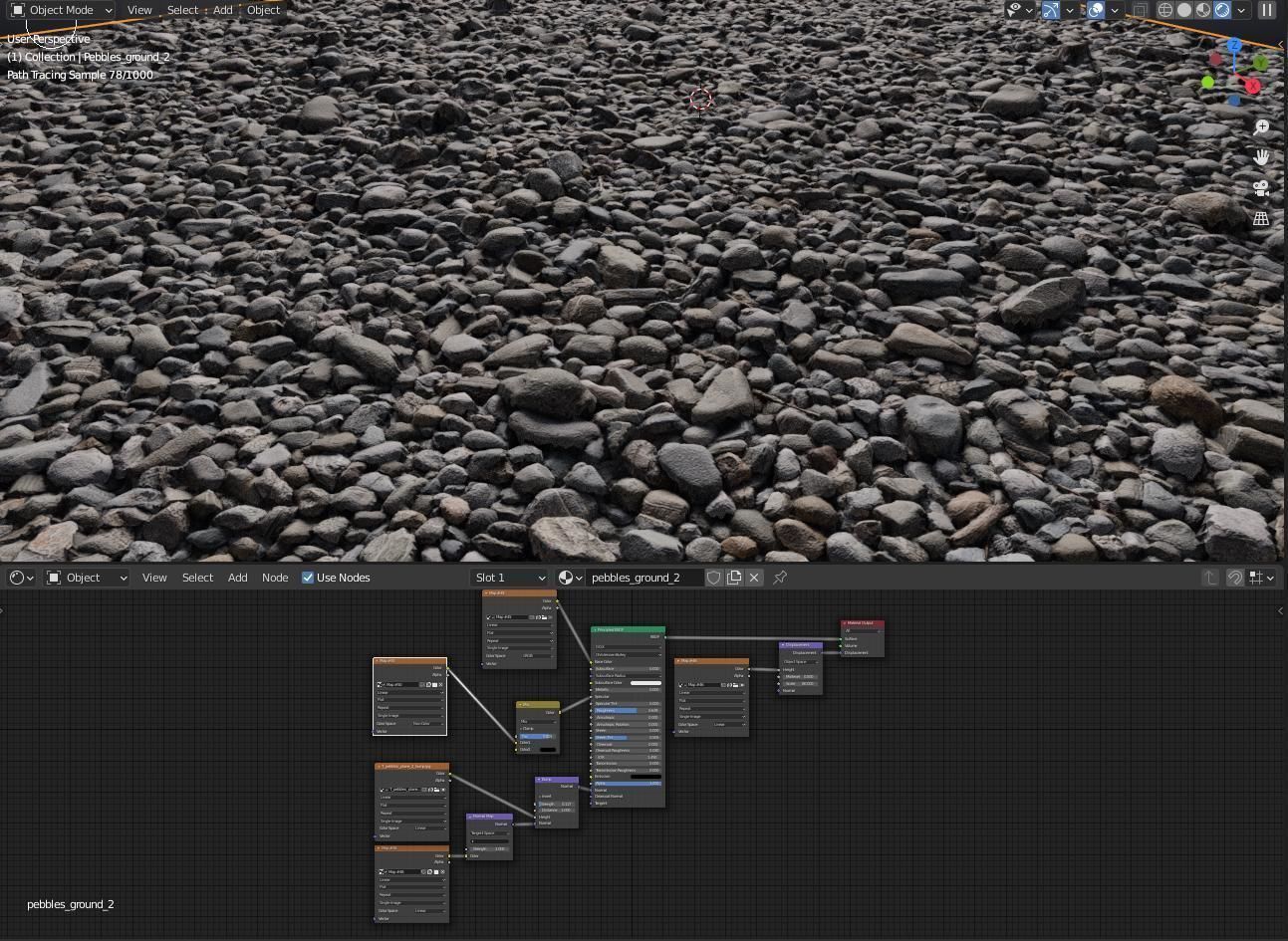 Pebbles ground HQ 3D model_6