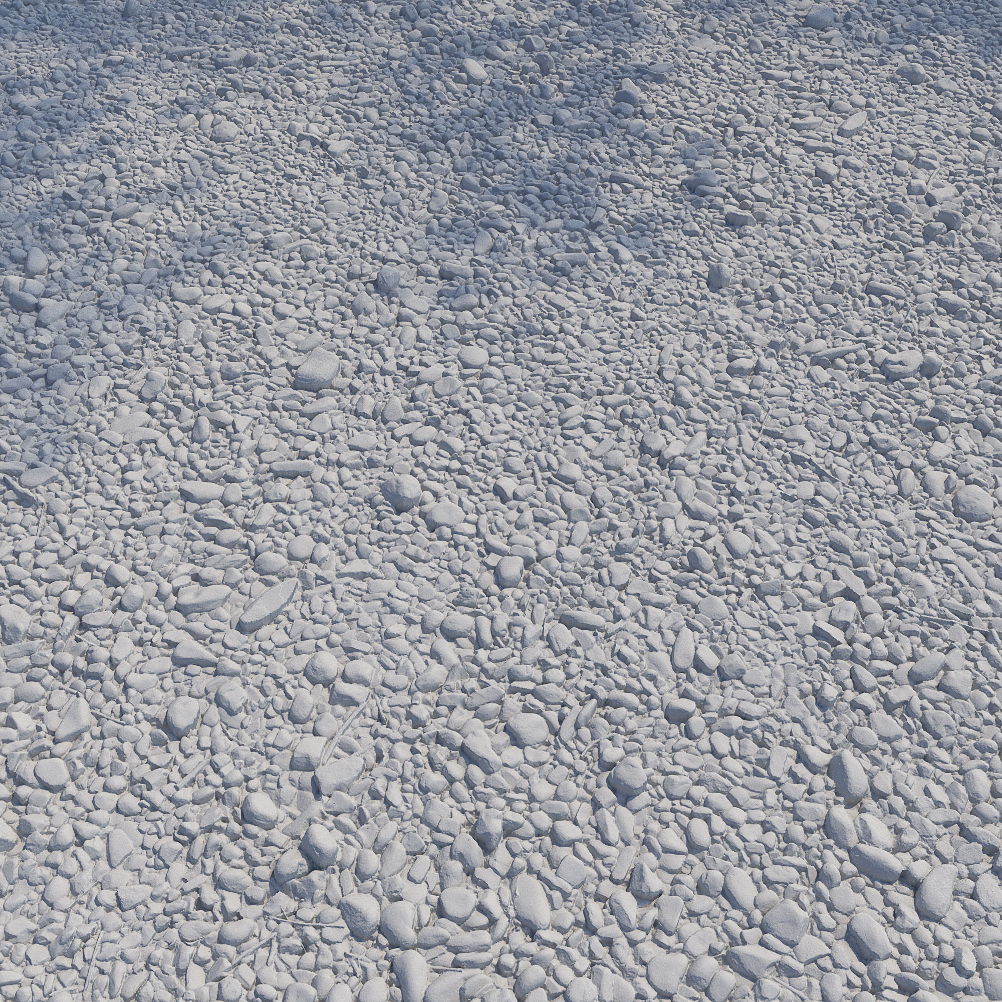 Pebbles ground HQ 3D model_5